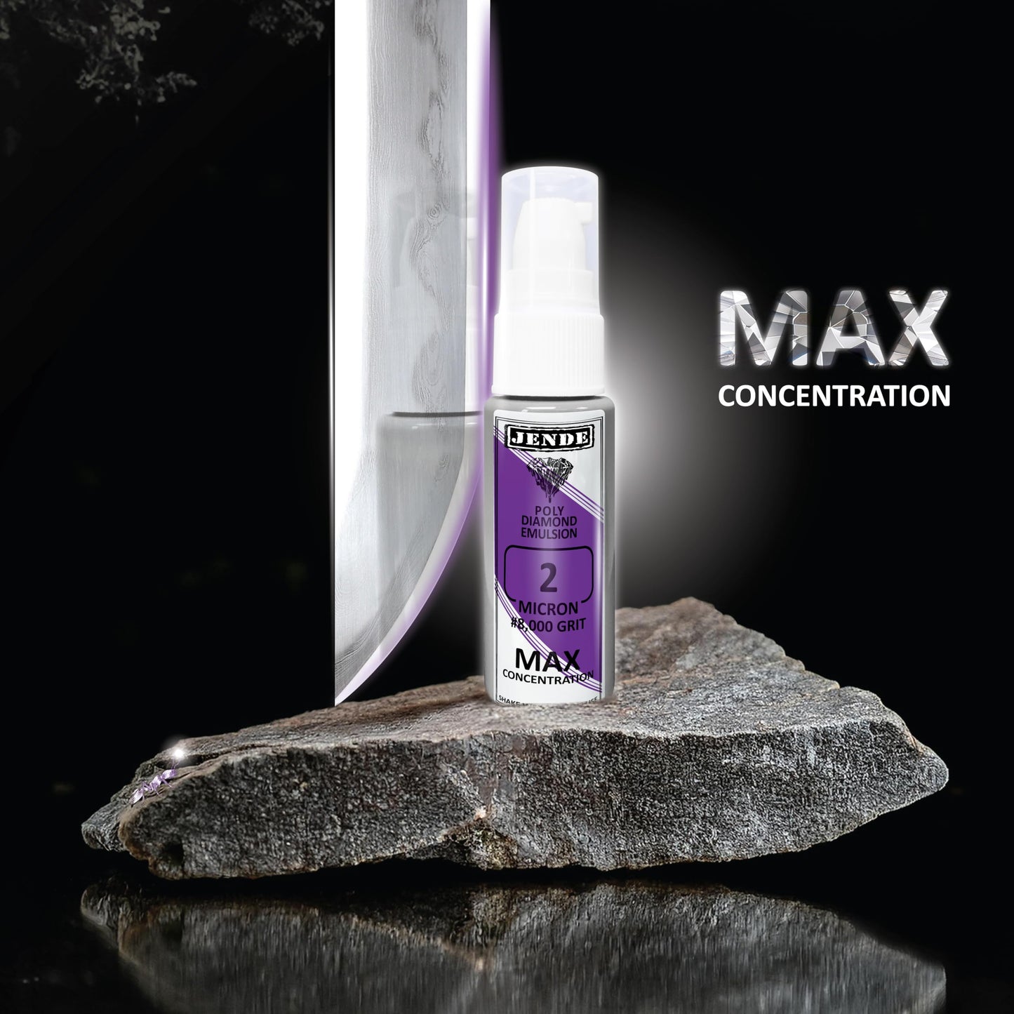 Jende 2 Micron Max Poly Diamond Stropping Emulsion 20ml, Premium Stropping emulsion