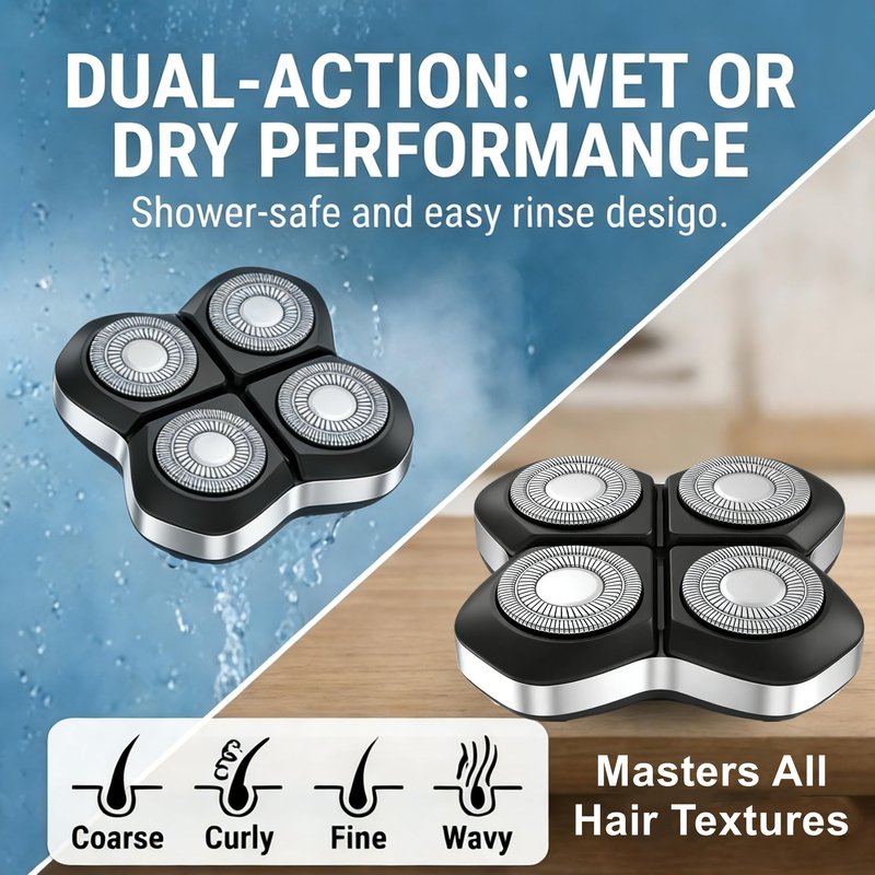 Compatible with Freebird Pro Replacement Blades,1Pack Compatible with Freebird FlexSeries Pro Electric Head & Body Shaver,Precison and Smooth Shaving.