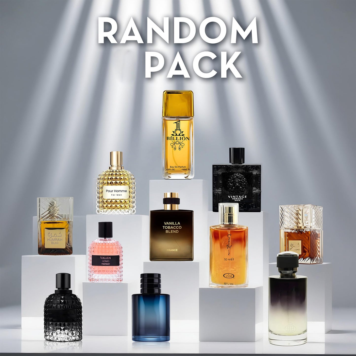 A CENTER Cologne for Men Eau De Toilette Natural Spray Multi Scent Perfume 100 ML(Random 4PCS)