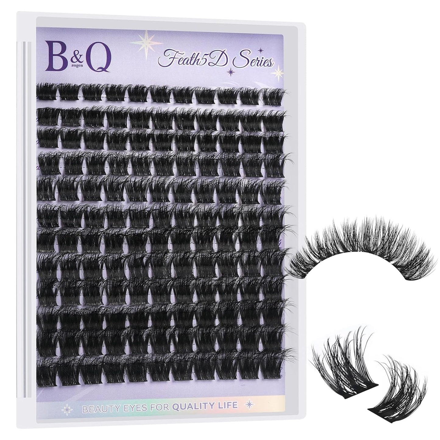 Lash Clusters - Fluffy Wispy Voluminous 144 PCS | Lightweight Feathered Eyelash Extensions 8-18mm, Waterproof