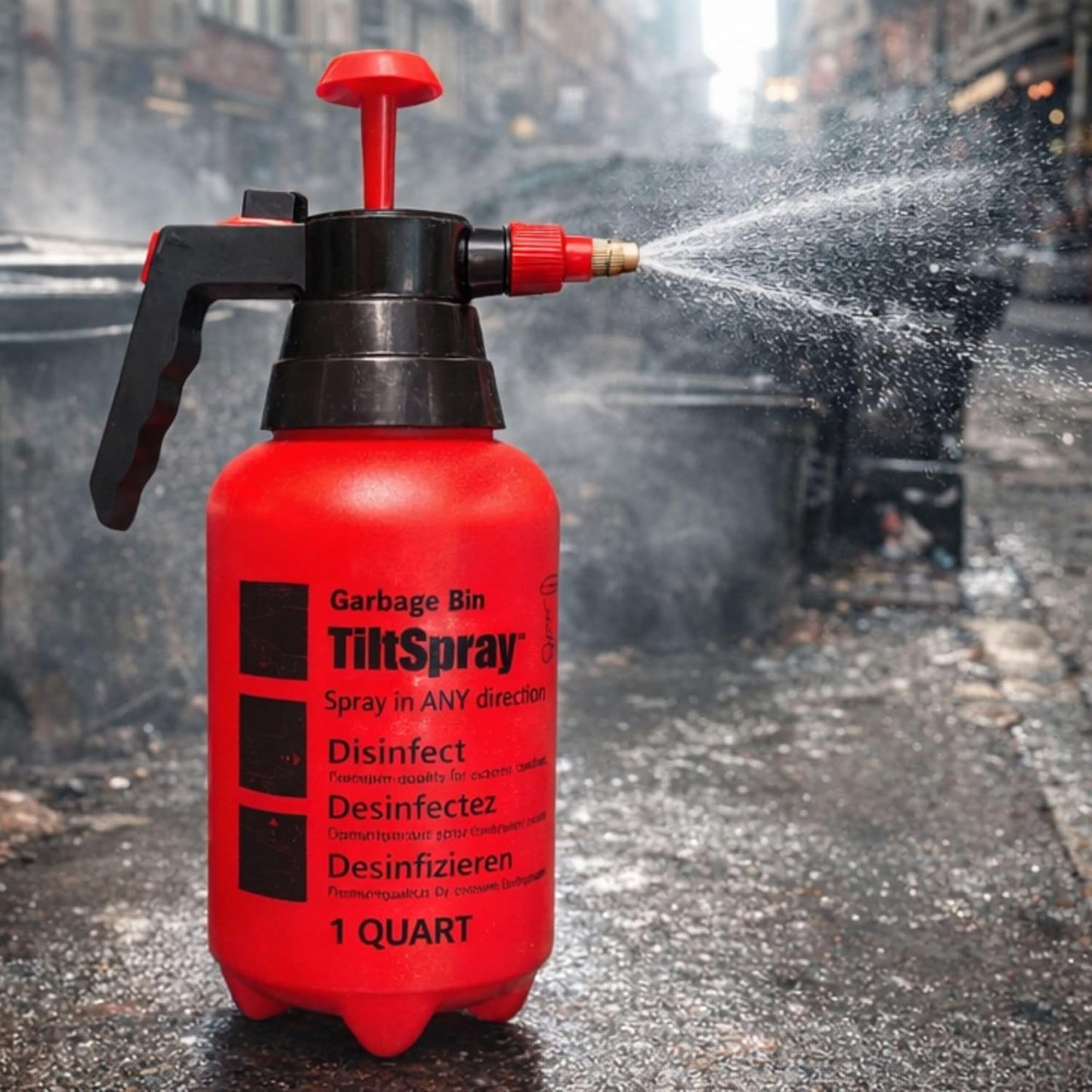 TiltSpray 32oz Spray Bottle - Heavy Duty Upside Down Sprayer for Kitchen, Bathroom, Plants & Car Detailing | Leak Resistant, Adjustable Nozzle