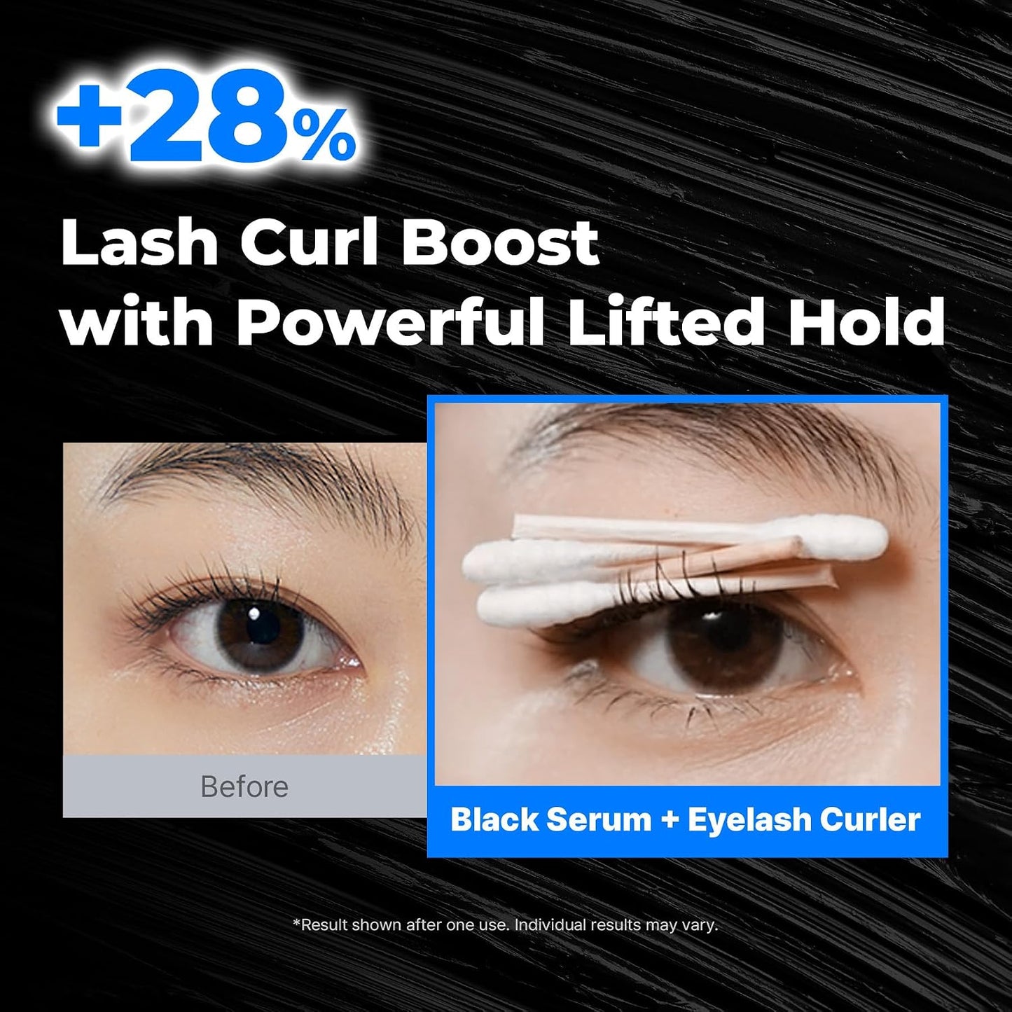 Eyelash Growth Serum - 2-in-1 Tinted Treatment with 7 Peptides & Biotin | Charcoal-Based Formula for Longer, Thicker Lashes