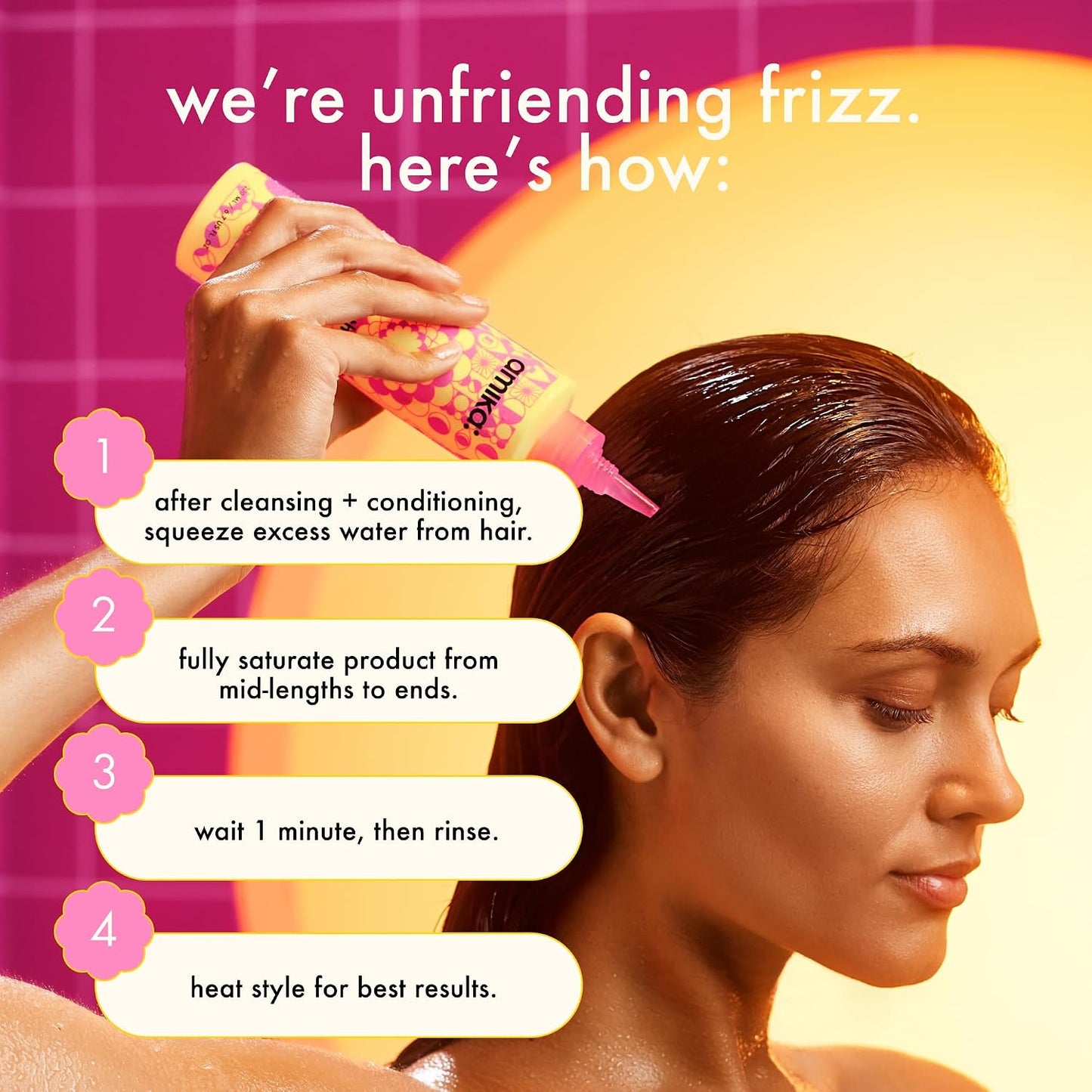 Amika Smooth Over Frizz-Fighting Treatment Mask - Deep Conditioning Hair Care for Frizz Control
