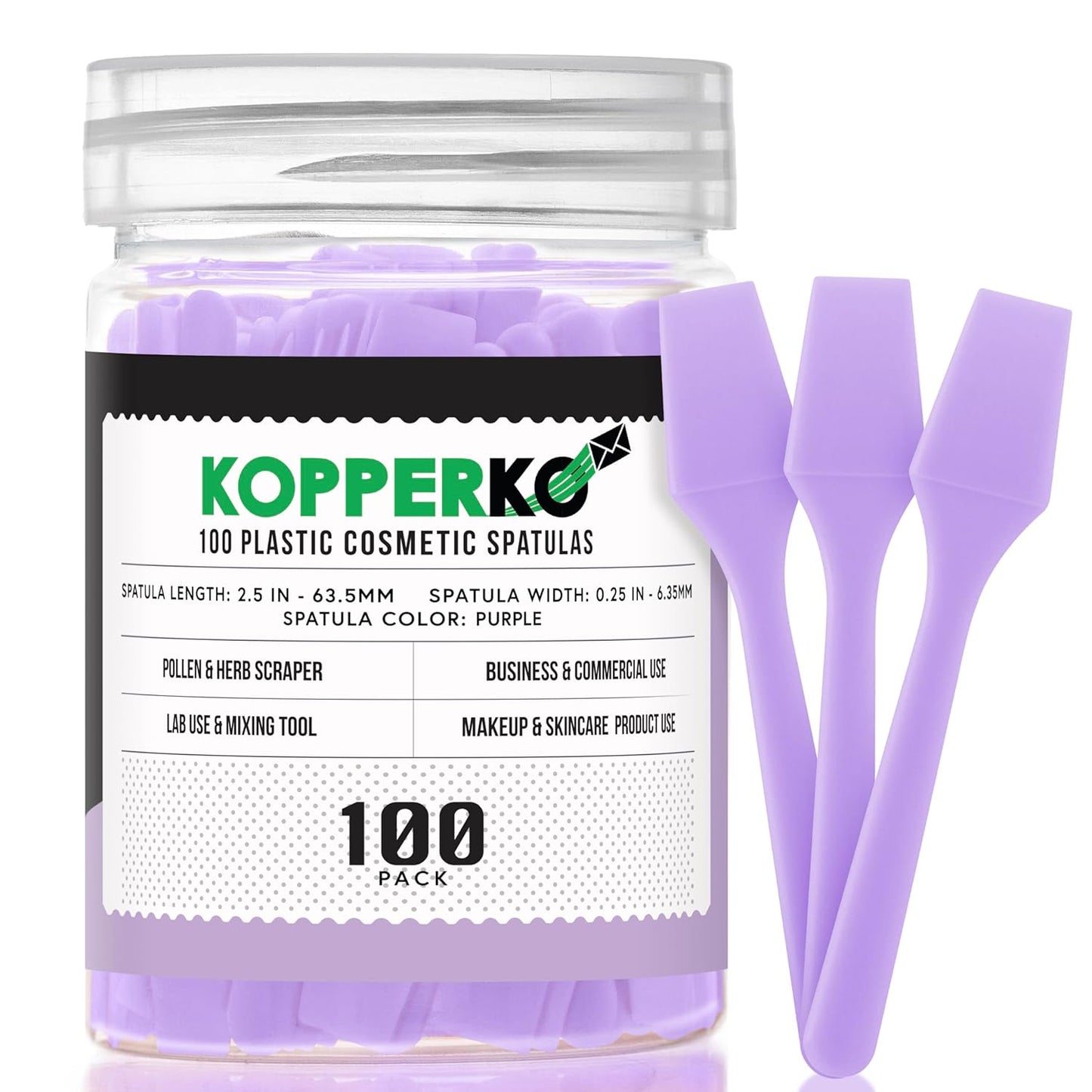 Mini Lotion Spatula - 100 Pack Disposable Applicators for Cosmetics, Creams & Crafts | 2.5" Black Ointment Tool