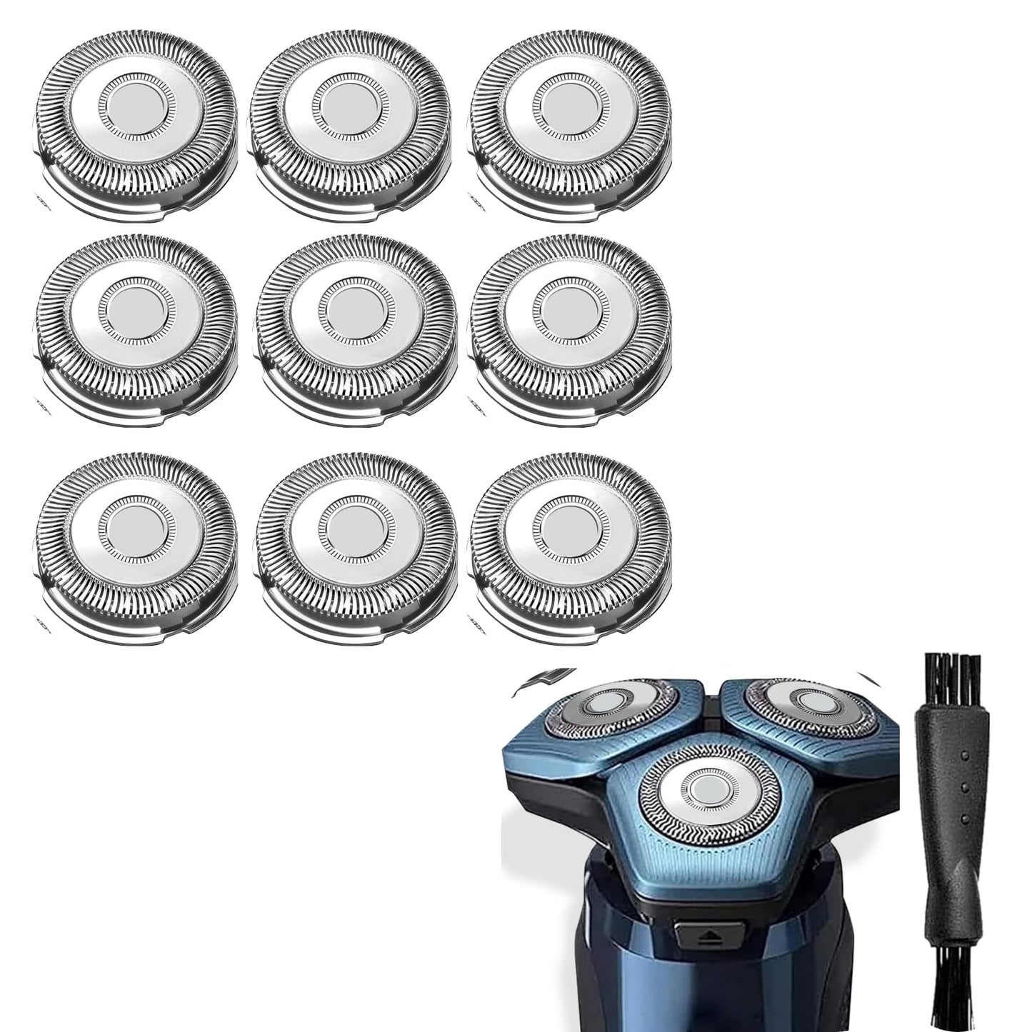SH70 Replacement Heads Compatible with Philips Norelco Series 7000, New Upgraded Blades Fits for Norelco 7000 Replacement Heads, 9-pc Pack