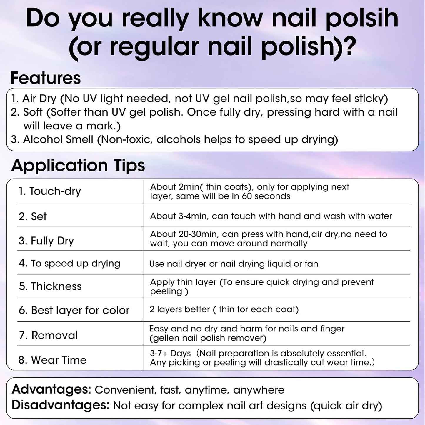 GELLEN 4-in-1 Clear Nail Polish - Base Coat, Sheer Tinted Milky Pink | Ridge Filler & Nail Strengthener