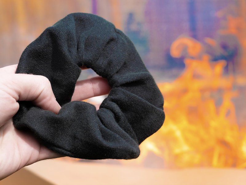 Tactical Scrunchie™ - Hair Tie - Hidden Zipper Pocket, Scrunchies for Thick Hair, Fire Resistant, Self Defense Punching, MMA Padded Knuckle Protectors, Soft Gel Hand Wraps for Boxing