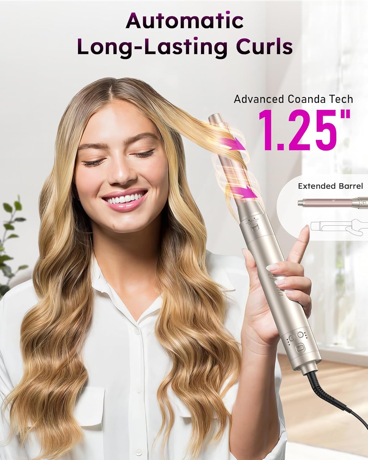 8-in-1 Air Styler Pro - Hair Dryer Brush & Auto-Wrap Curlers | High-Speed 110,000 RPM Motor, No Heat Damage Gift Set for Women