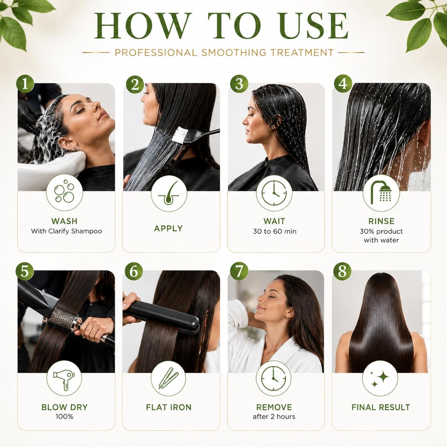 Brazilian Keratin Treatment - Formaldehyde Free Hair Straightener | 8 Fl Oz - Kachita Spell