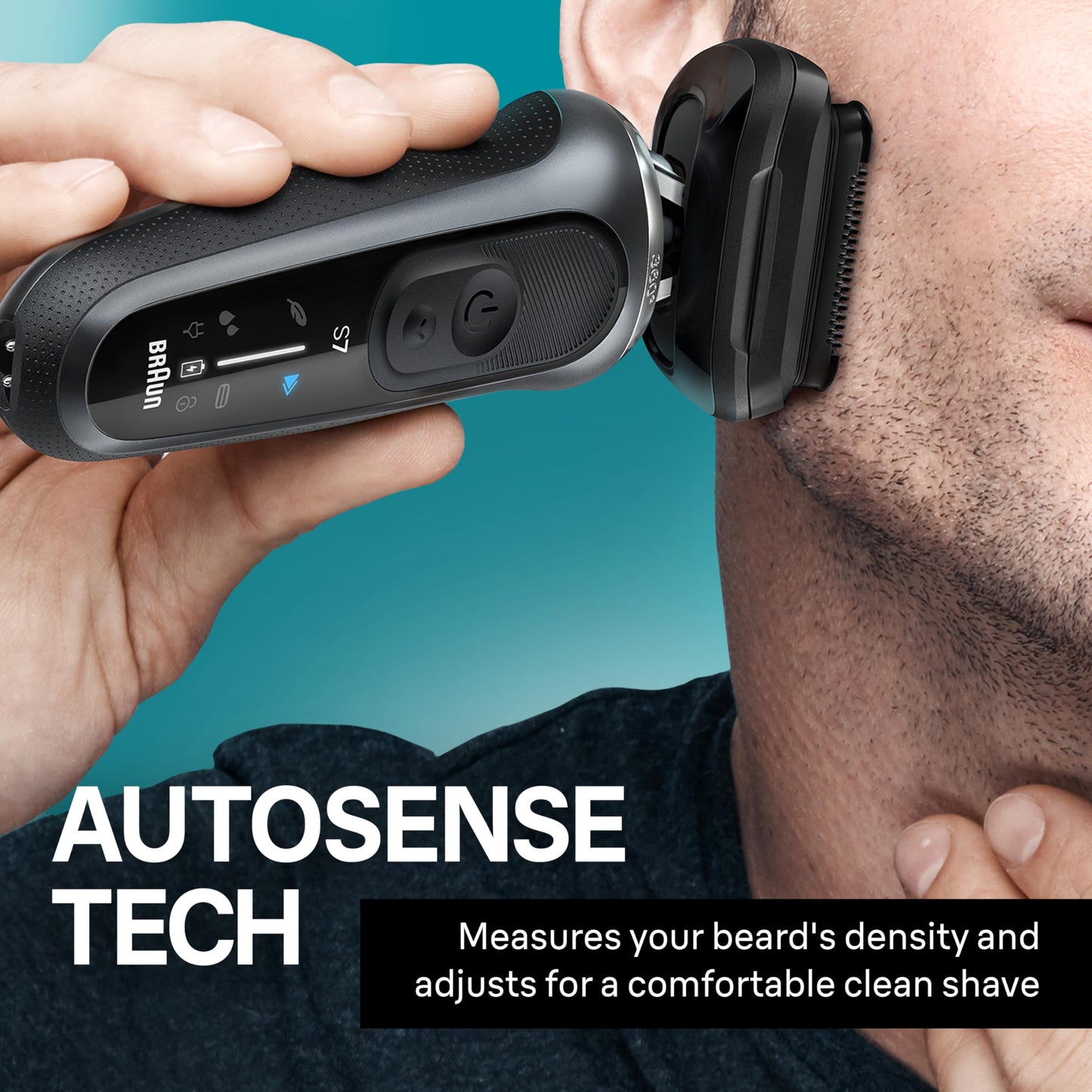 Braun Series 7 Electric Shaver for Men, Wet & Dry Foil Razor, 4-in-1 SmartCare Clean & Charge Center, Beard Trimmer Attachment, Stubble Attachment, Travel Case, Grey 7185cc