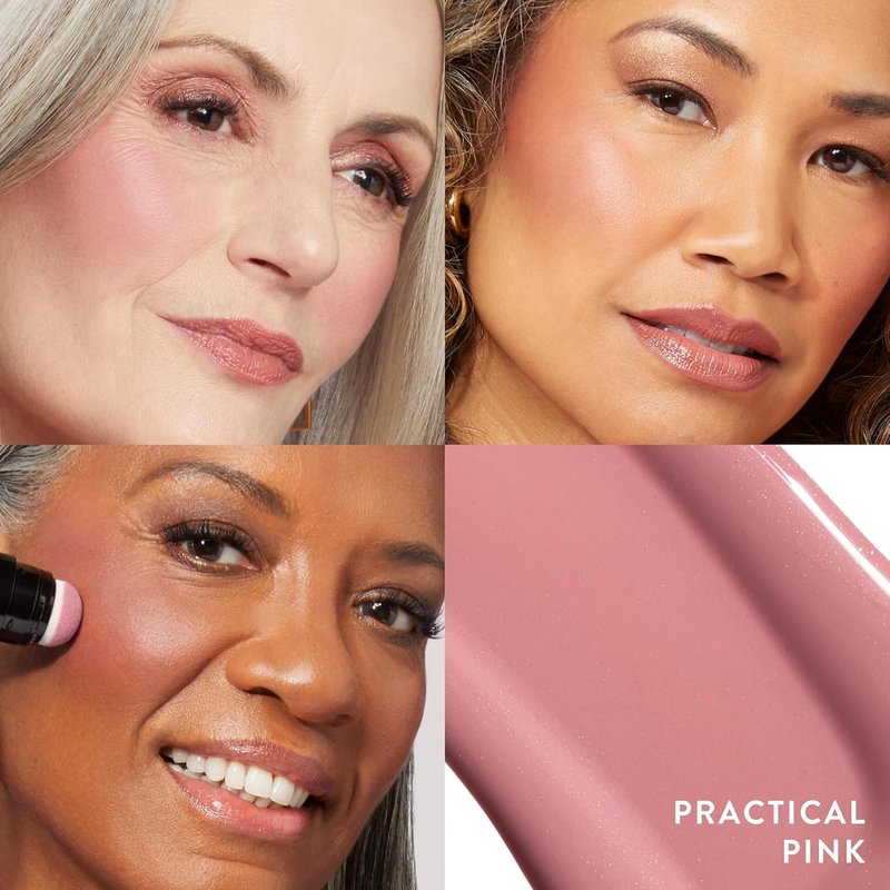Laura Geller Serum Blush Tint - Lightweight Liquid Blush for Cheeks | Practical Pink, Watercolor Finish