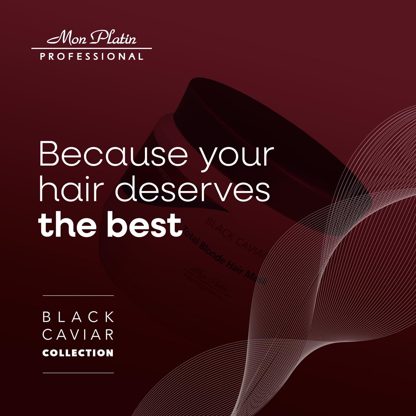 Black Caviar Blonde Hair Mask - Intensive Moisturizing Treatment for blonde, bleached, or Color Treated Hair - Special Antistatic Formula,SLS/Salt Free 500ML