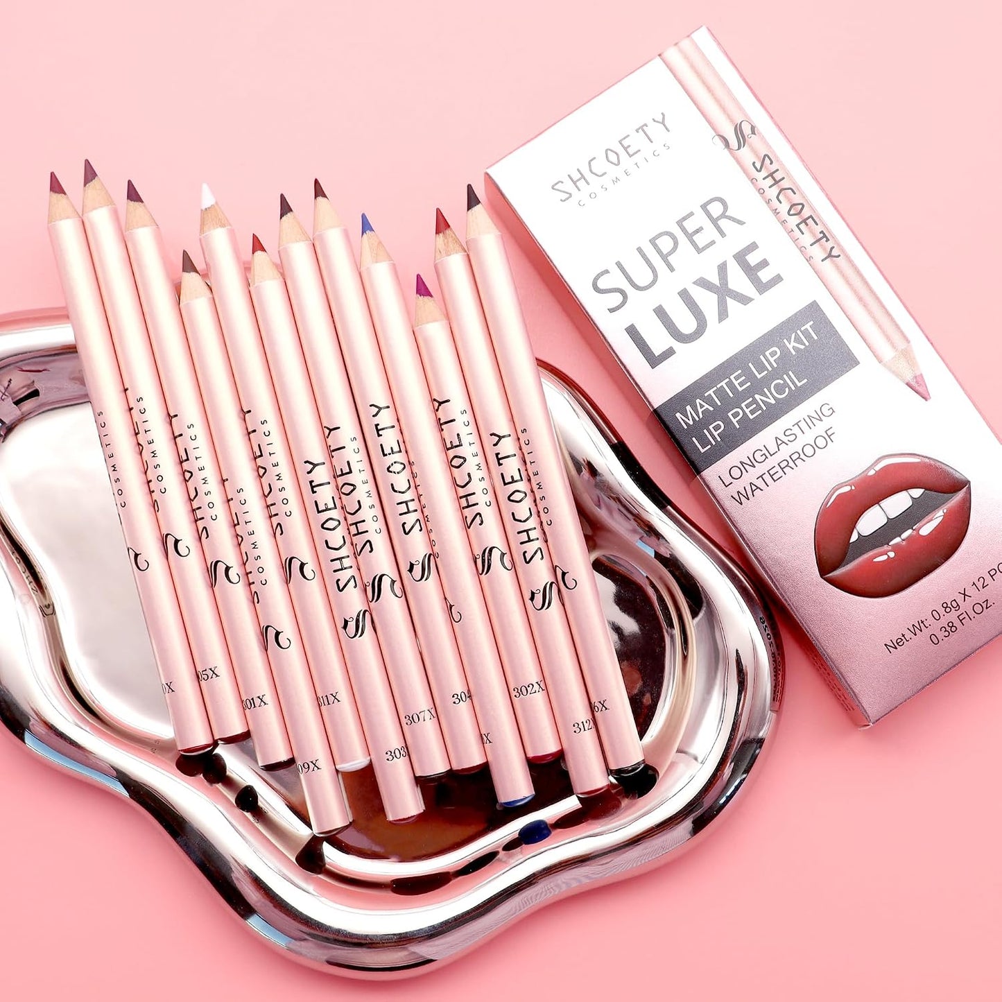 Matte Lip Liner Set - 36 Pcs Waterproof Longwear Lip Pencils | Smooth, High Pigmented Natural Makeup