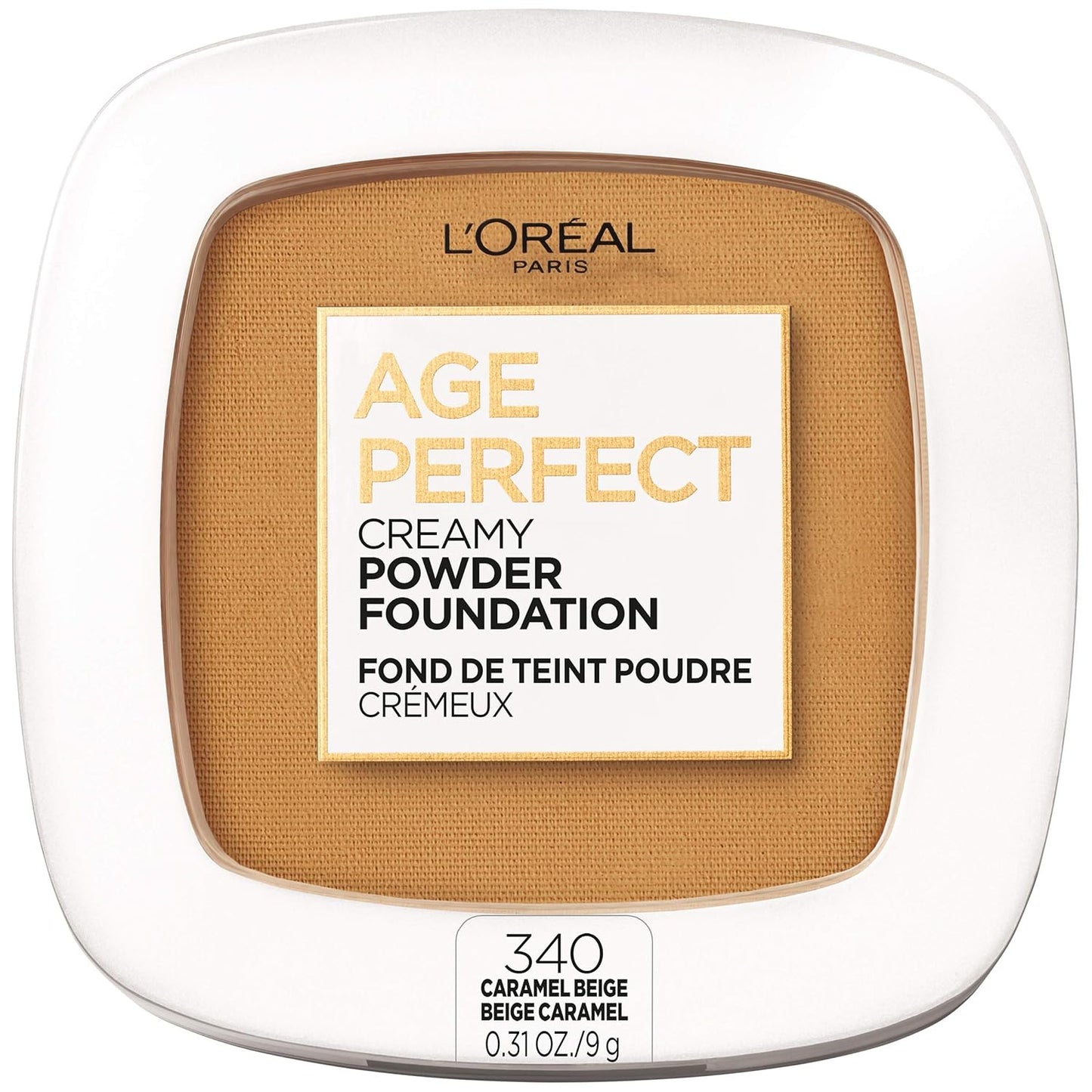 L'Oreal Paris Age Perfect Creamy Powder Foundation - 320 Warm Beige | 0.31 Ounce Compact