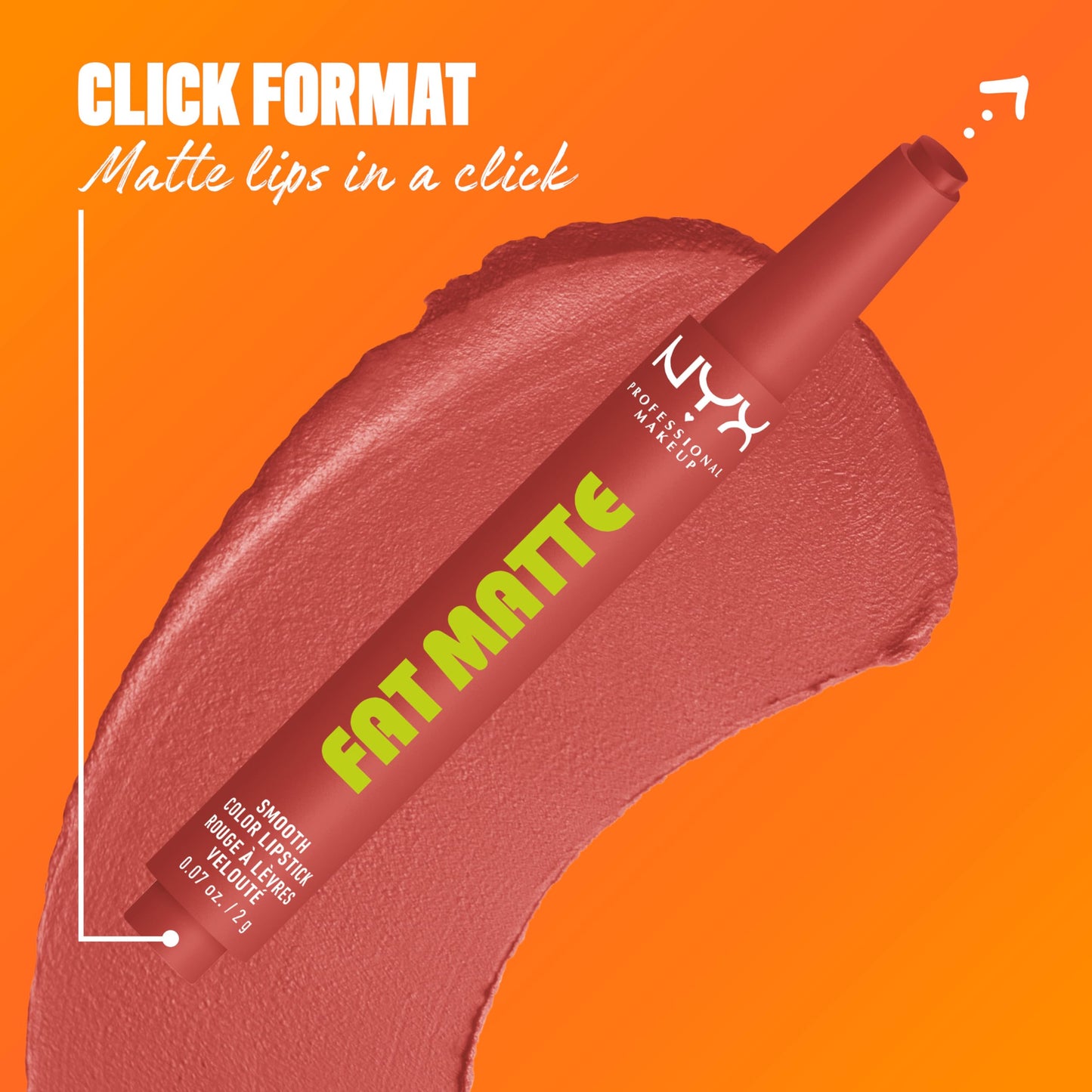 NYX PROFESSIONAL MAKEUP Fat Matte Lipstick, Pigmented, Smoothing, & Non-Drying Lip Crayon, Long Lasting Lip Makeup, Vegan & Cruelty Free - Mauve Cloud (Deep Rose)