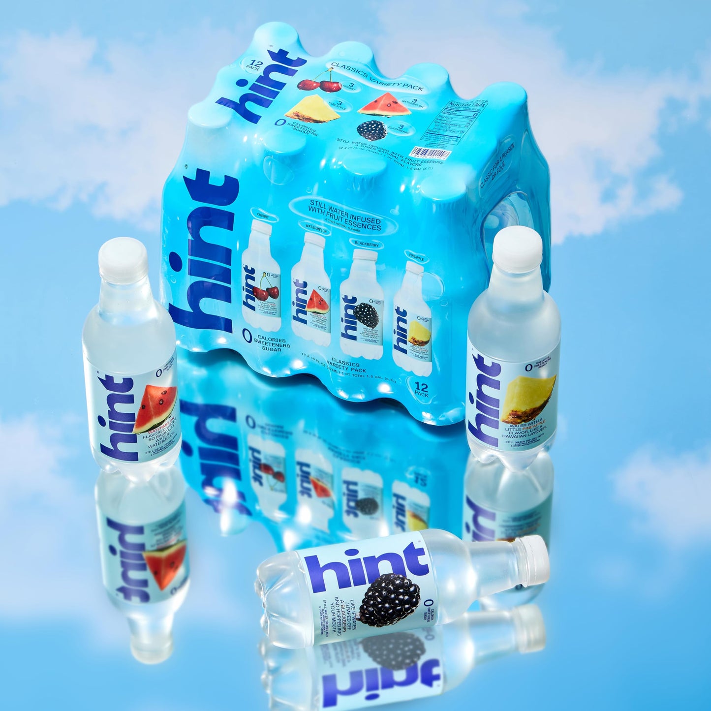 Hint Infused Bottled, Best Sellers Variety Pack - Sugar Free Flavored with Zero Calories, Natural Essences, and No Artificial Sweeteners - 16 Fl Oz (Pack of 12)
