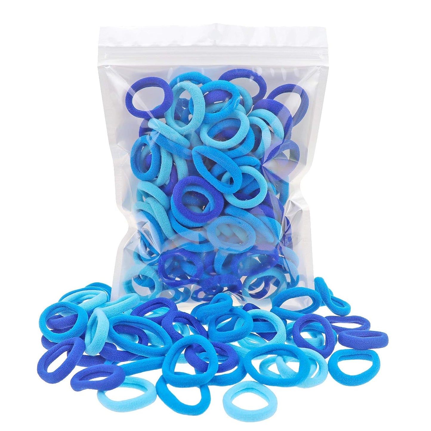 Nylon Hair Ties - 100 Pack Black Seamless Ponytail Holders for Toddlers & Baby Girls