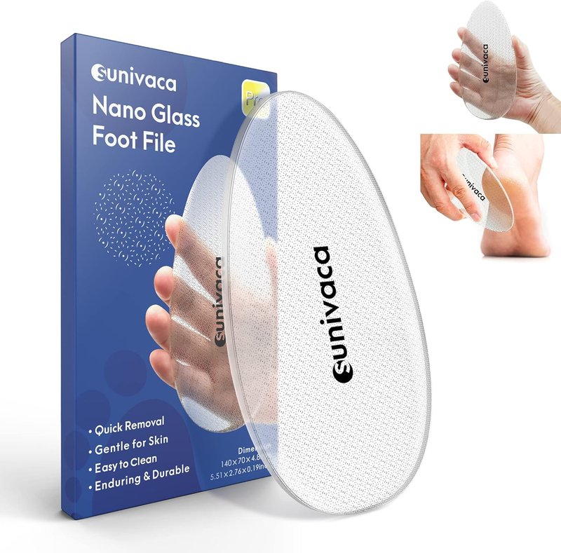 Glass Foot File - Callus Remover & Heel Scraper for Smooth Feet | Professional Pedicure Tool for Diabetic Care