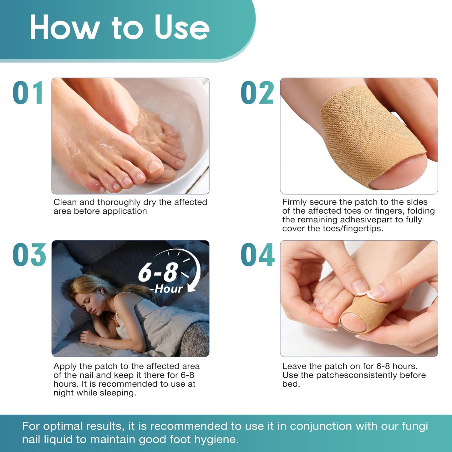 DR.RAPID Fungal Nail Patches, Toenail Fungus Treatment Extra Strength - 20 Fungal Nail Patches for Toe Nail Fungus Treatments, 8-Hour Nighttime Nail Fungus Patches for Nail Fungus Treatment