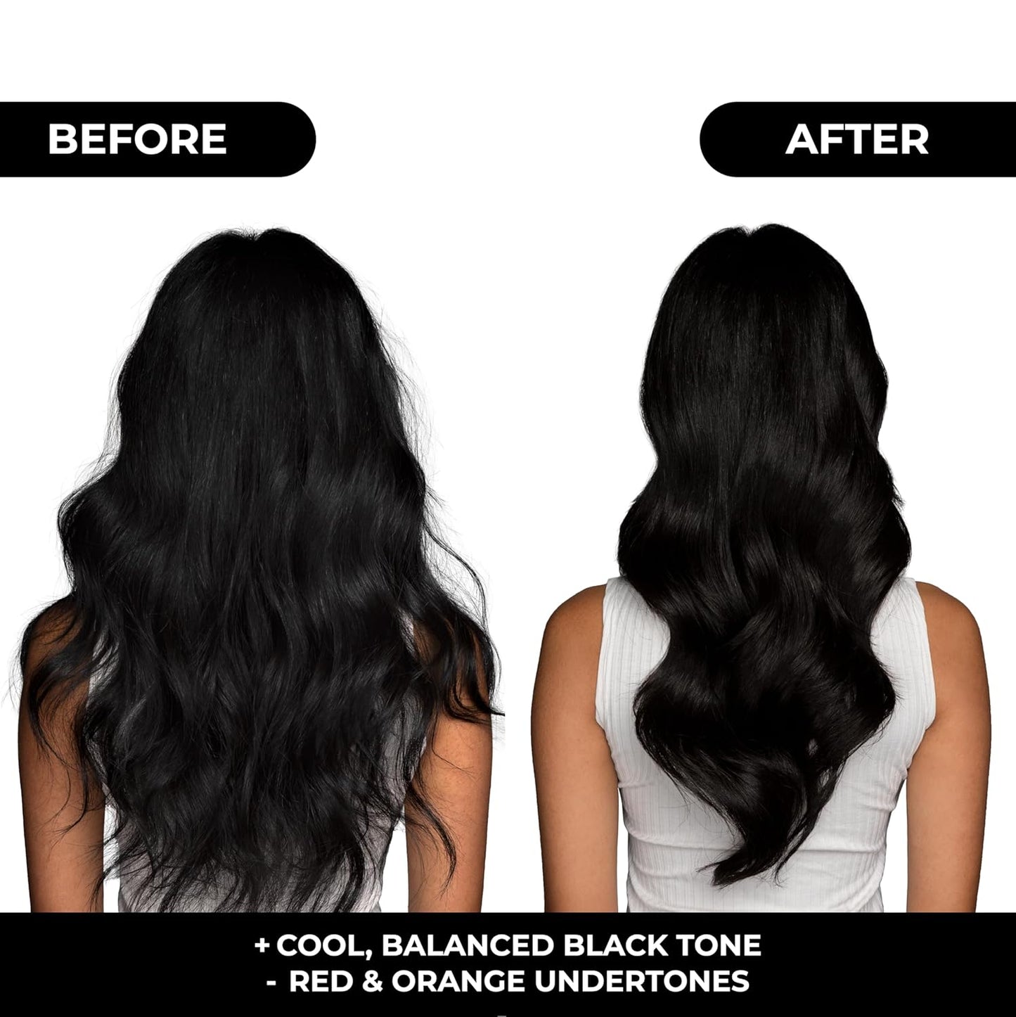 Cool Black Hair Toning Mask - Ultra High-Purity Pigments for Neutralizing Red & Orange Undertones | 10.1 Fl. Oz