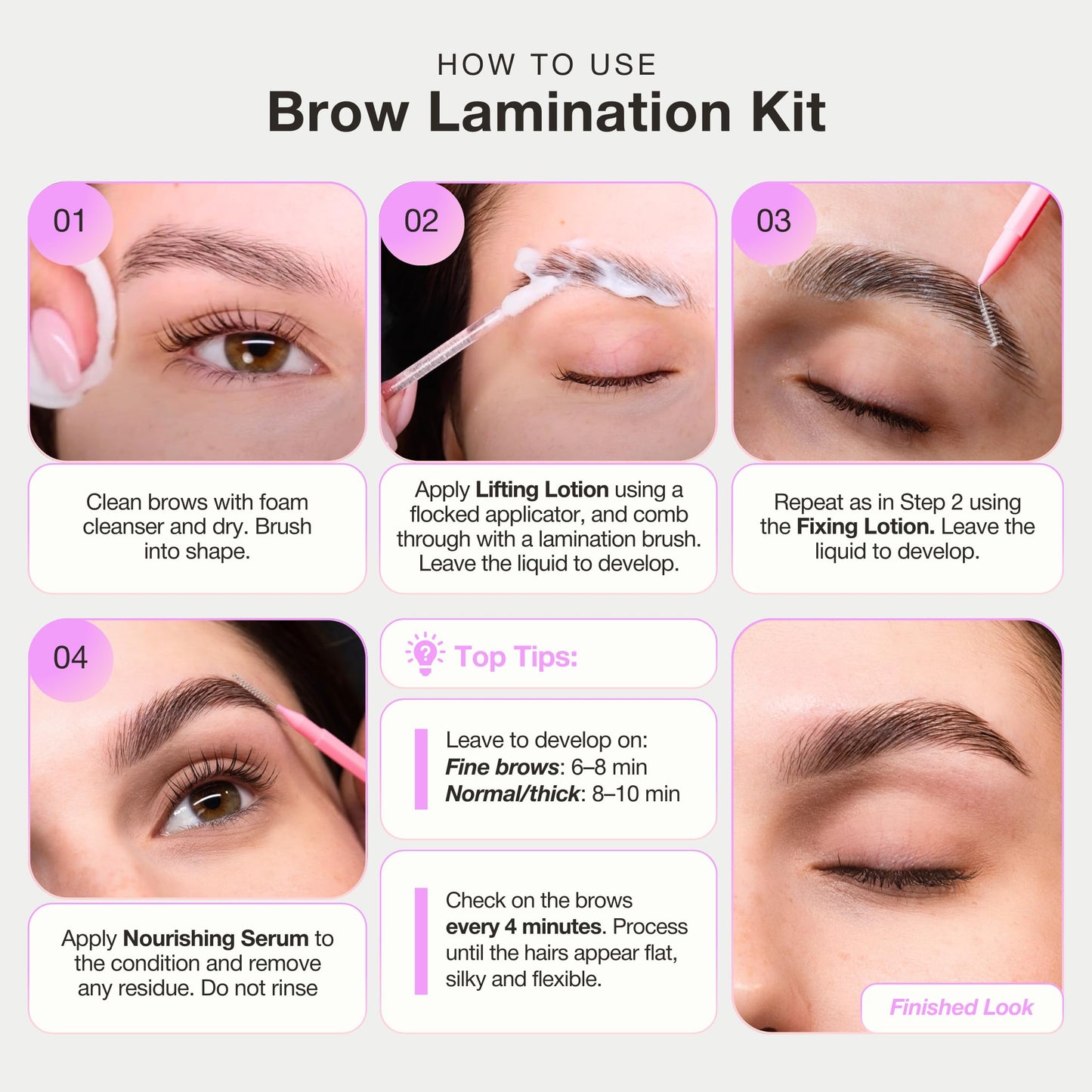 Curacoro Brow Lamination Kit, Professional Eyebrow Lamination & Brow Lift Kit with Keratin, 4-Step DIY for Fuller Brows, Long-Lasting Up to 8 Weeks