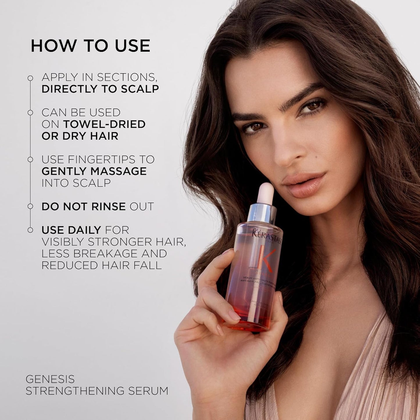 Kerastase Genesis Hair Serum - Daily Strengthening Treatment for Weak, Damaged Hair | Nourishing, Anti-Breakage Formula