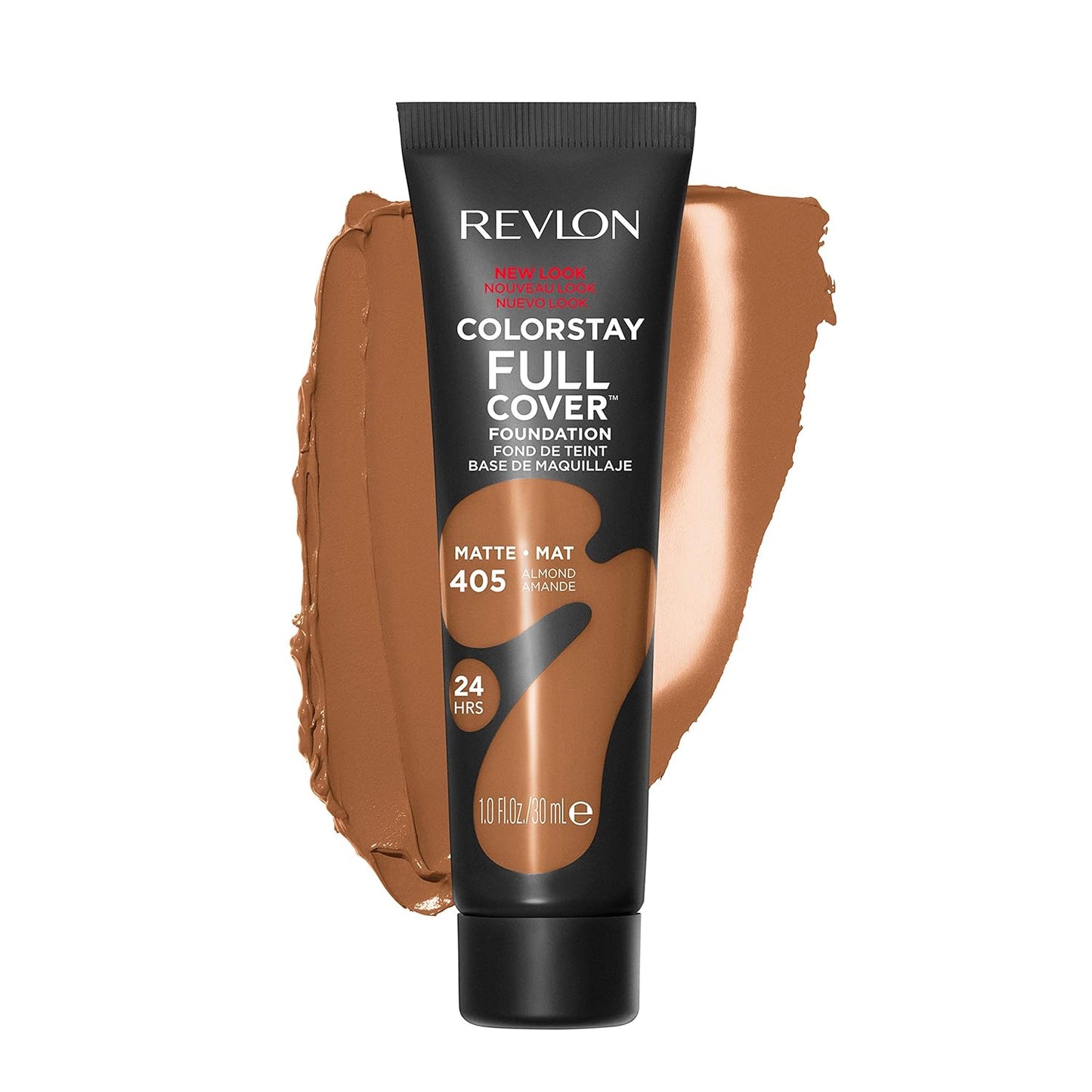 Revlon ColorStay Full Cover Matte Foundation - Heat & Sweat Resistant, Almond (405), 1.0 oz