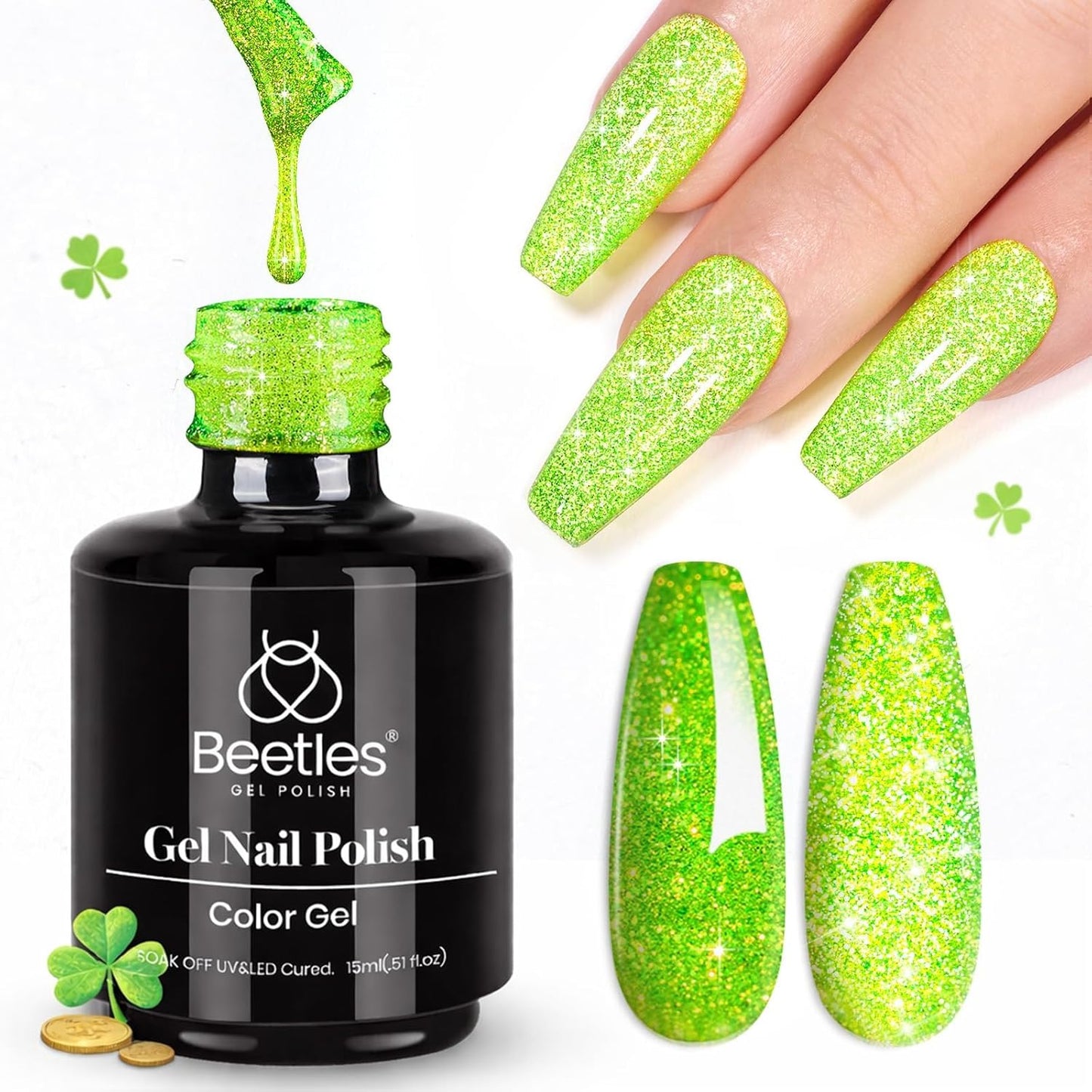 Beetles Purple Gel Polish - Lilac Light Purple Nail Color | 15ml Soak Off UV LED Gel for Summer Manicure