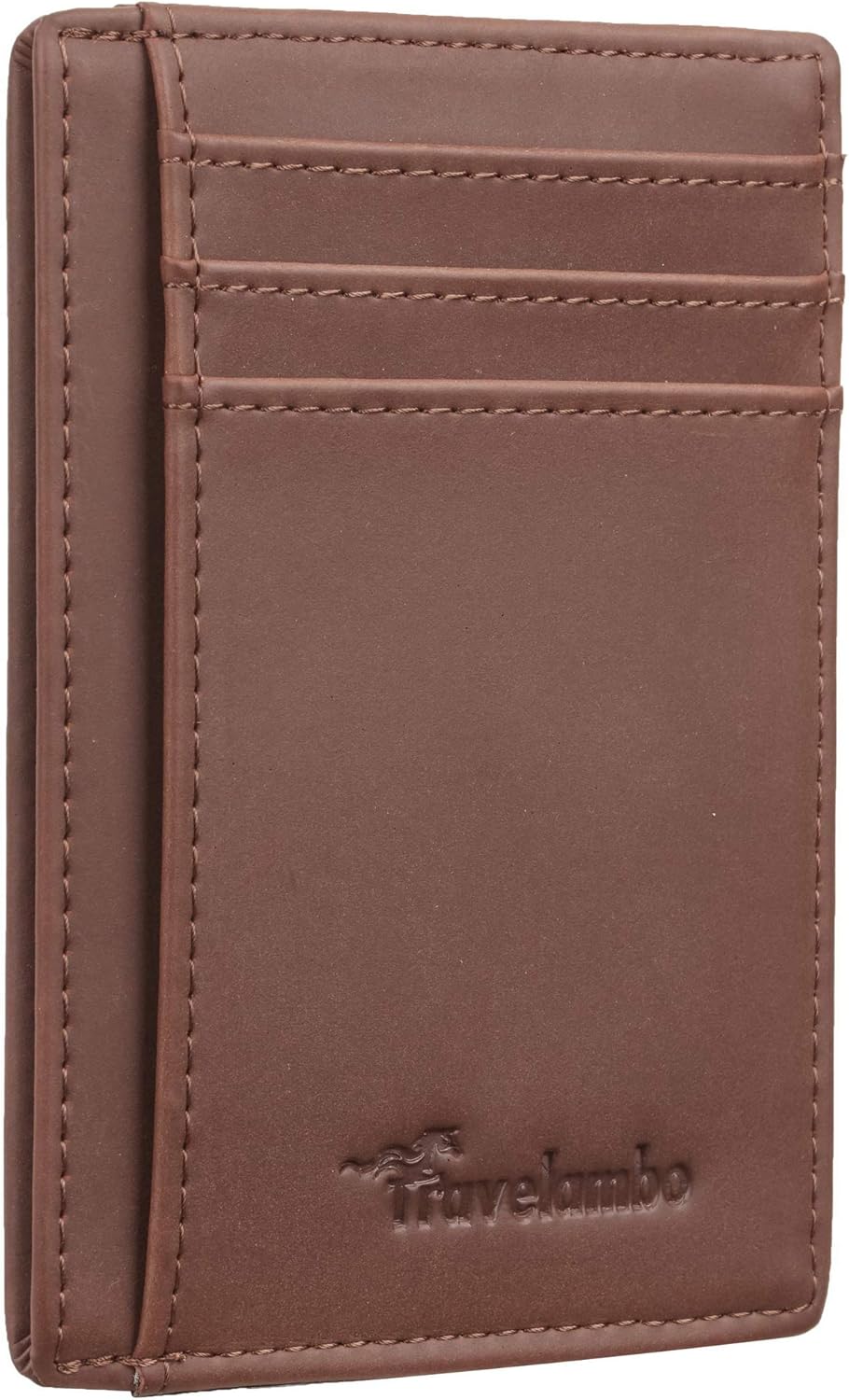 Minimalist Leather RFID Blocking Slim Wallet - Medium Size for Front Pocket Use