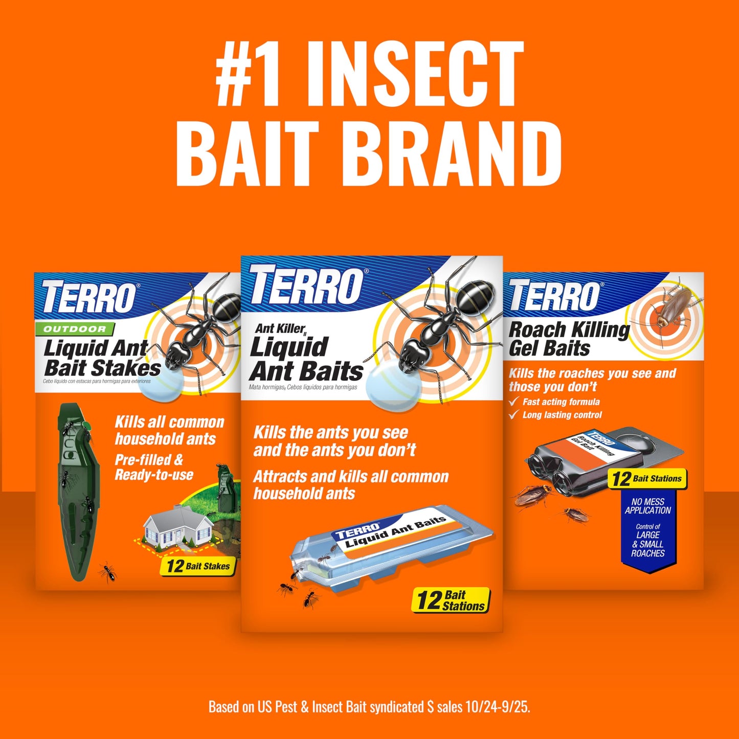 TERRO T300B Liquid Ant Killer Bait Stations 12-Pack - Indoor Ant Traps with Borax Formula, Kills the Queen & the Entire Colony