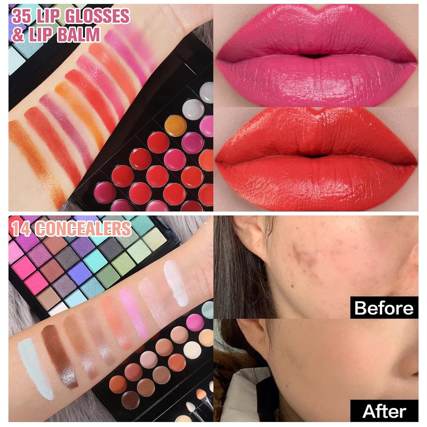 Professional Makeup Kit for Women | 177 Colors All-in-One Palette with Mirror, Brushes & Accessories