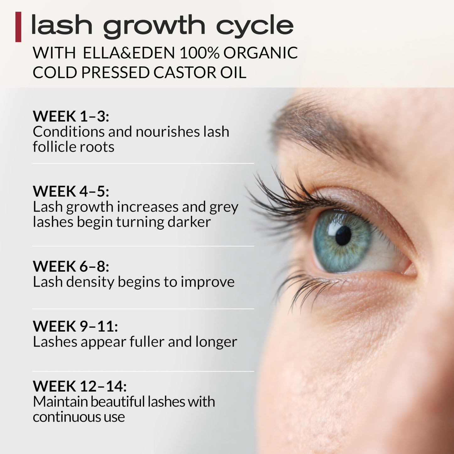 Ella & Eden 2 Oz Organic Castor Oil for Eyelashes