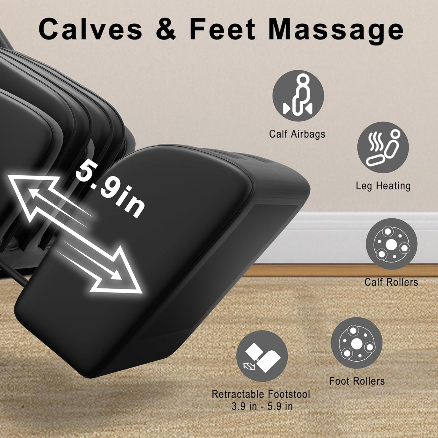 Full Body Massage Chair - Zero Gravity Recliner with Airbag Massage & Heating | AI Voice Control, Automatic Footrest