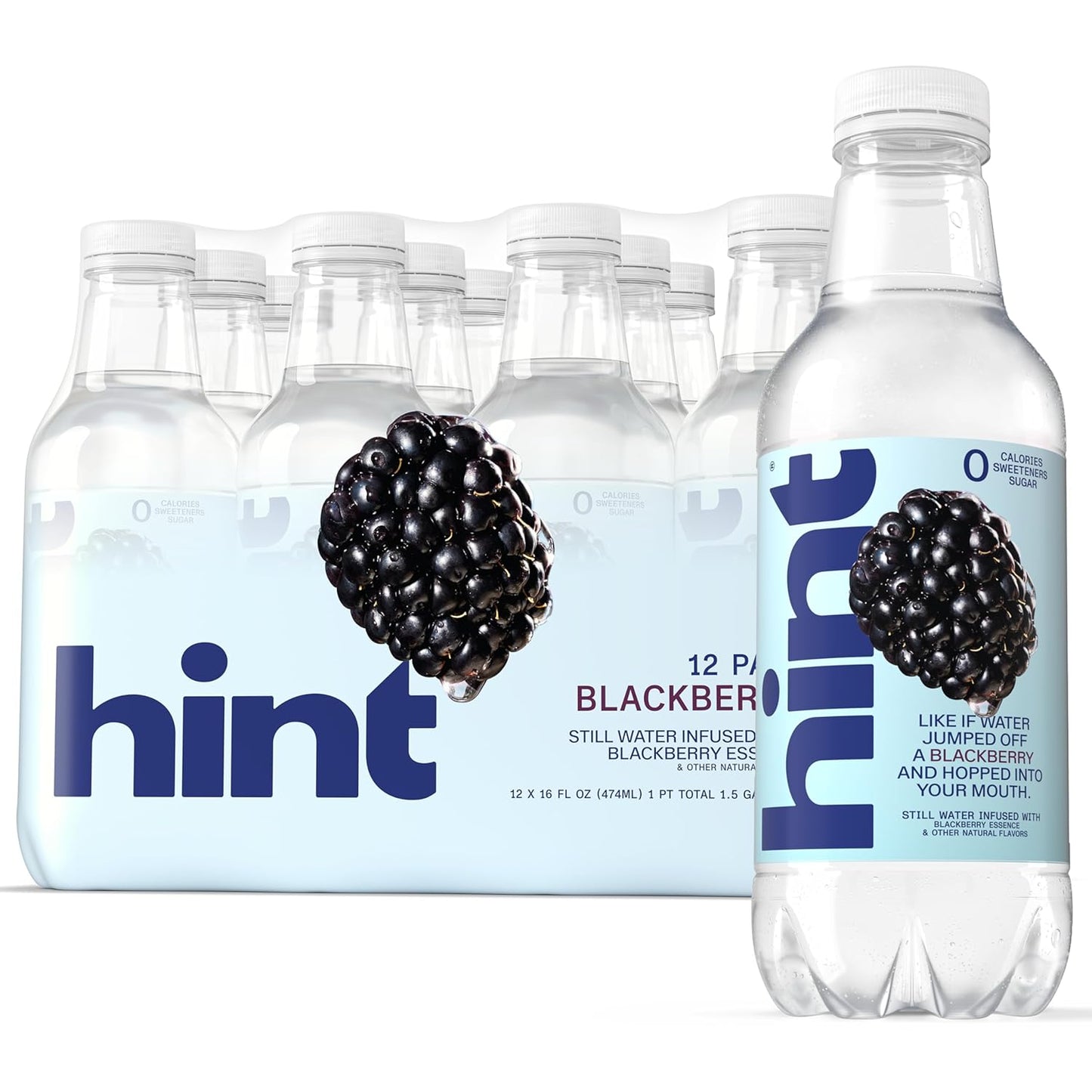 Hint Infused Bottled Water Variety Pack - Sugar-Free, Zero Calorie Natural Flavors | 16 Fl Oz (Pack of 12)