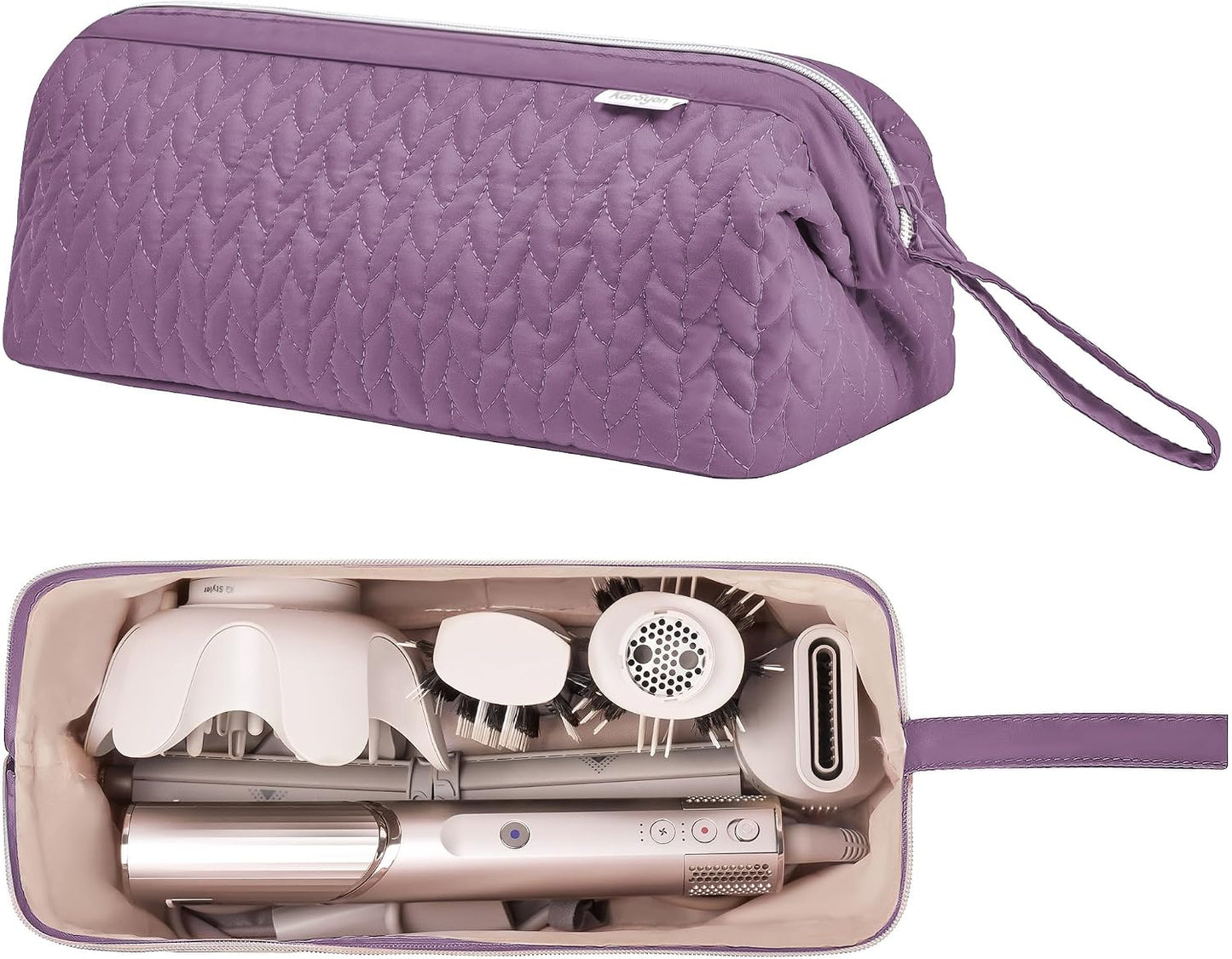 Dyson Airwrap Hair Dryer Case - Shark Flex Style Travel Organizer | Beige