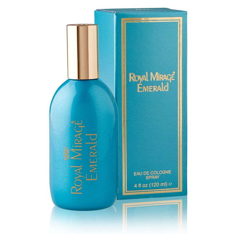Royal Mirage Emerald Eau de Cologne - Premium Aldehydic & Jasmine Fragrance Spray - 120ml (4 oz) Long-Lasting EDC - Authentic Heritage Scent
