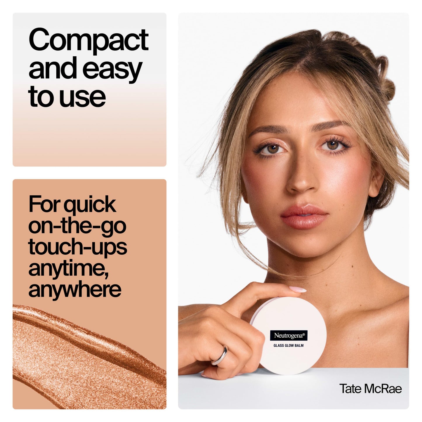Neutrogena Glass Glow Balm Highlighter Rose Sunset, Balm Makeup for Dewy Radiant Skin, 0.3 oz