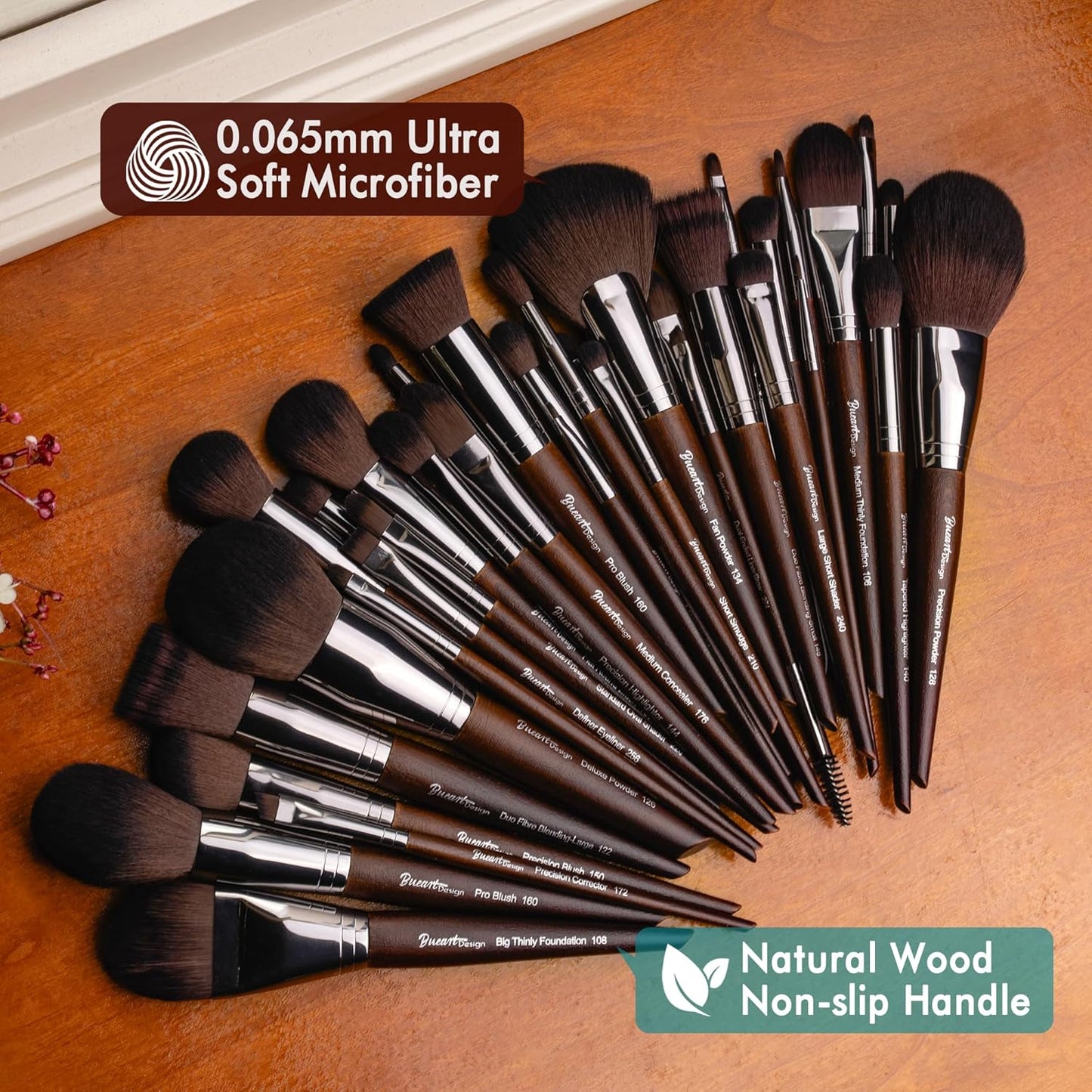 Bueart Design 38-Piece Professional Makeup Brush Set - Premium Soft Synthetic Brushes for Foundation, Blush, Contour & Eyeshadow