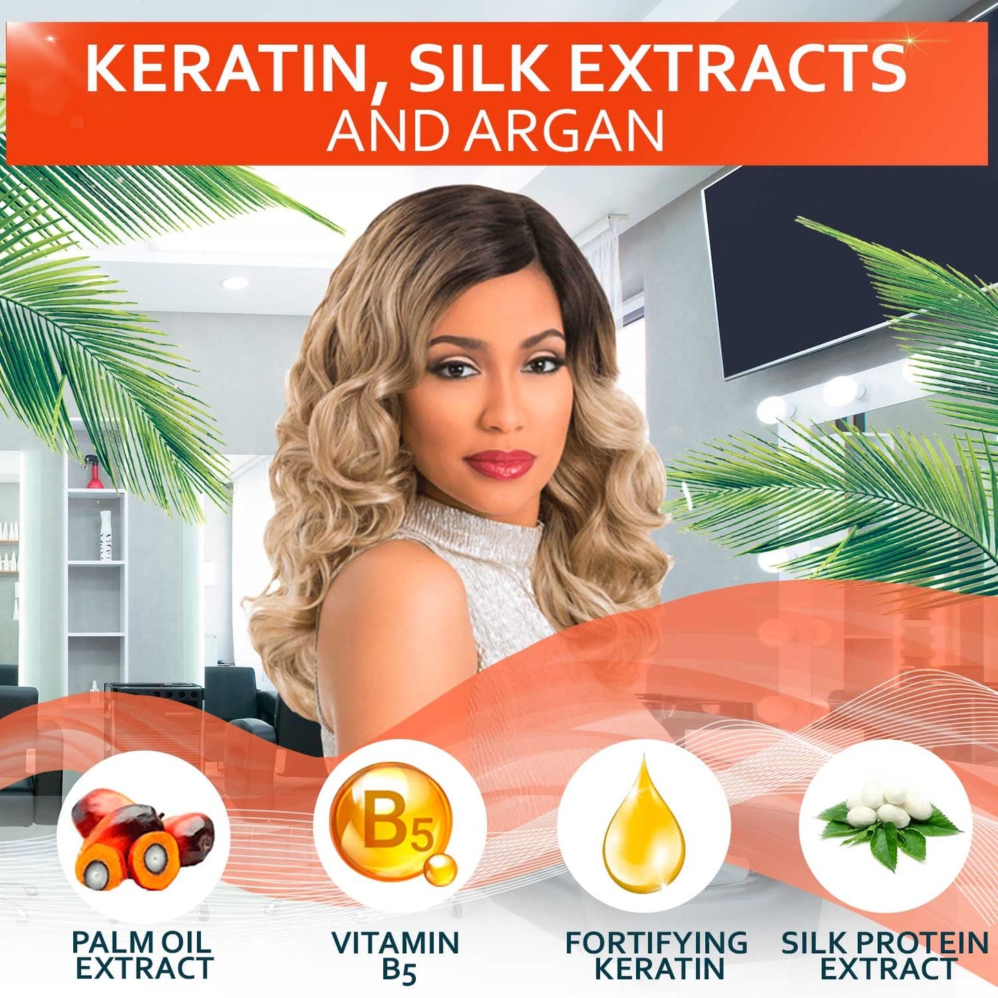 Keratin Enriched Shampoo - Anti-Frizz Treatment for Dry & Color-Treated Hair | Sulfate & Paraben Free, Professional Salon Formula