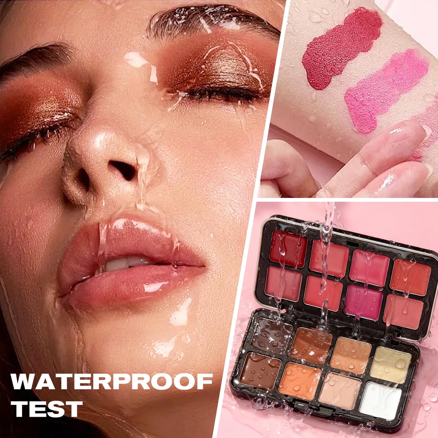 All-in-One 16 Color Makeup Palette, Highlighter Concealer Eyeshadow Blush