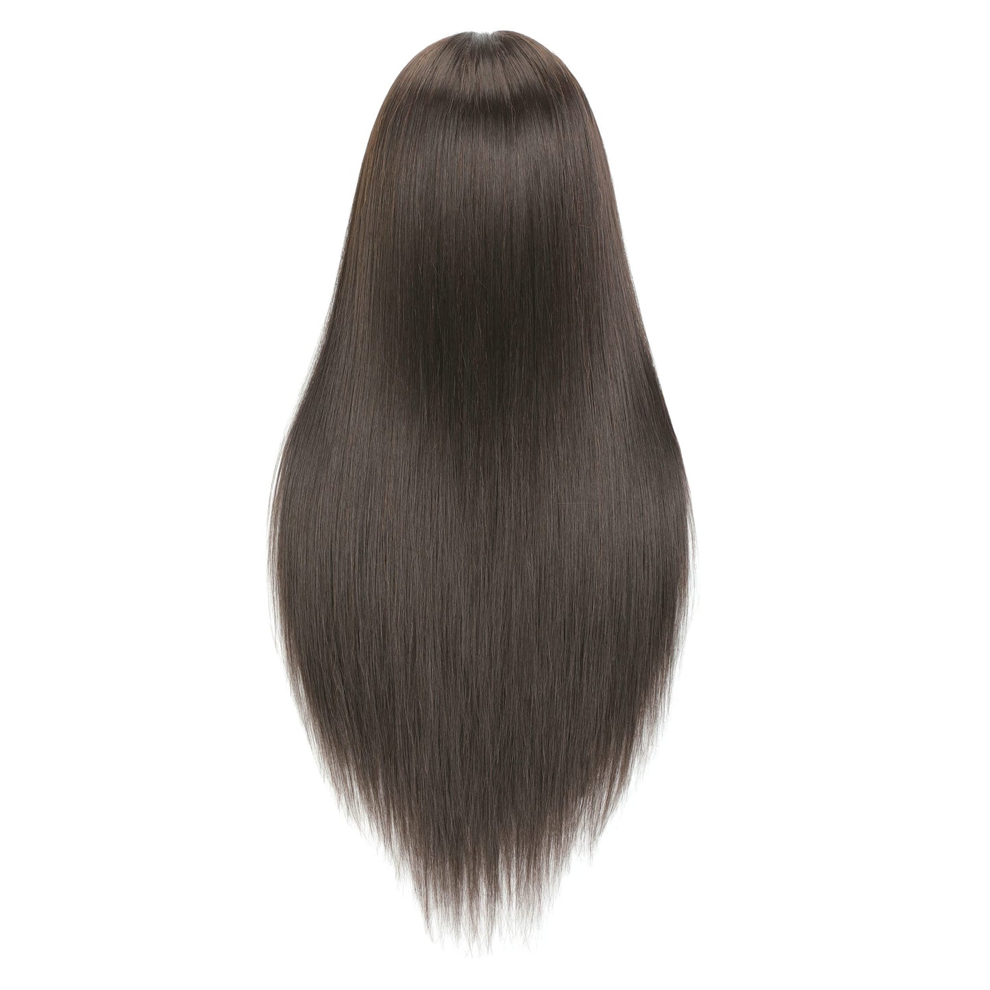 LOHXINHAIR 30 Inch Long Brown Hair Mannequin Head 80% Human Hair Manikin Cosmetology Doll Training Head for Hairdresser Practice Braiding Styling Curling Cutting with Table Clamp Stand
