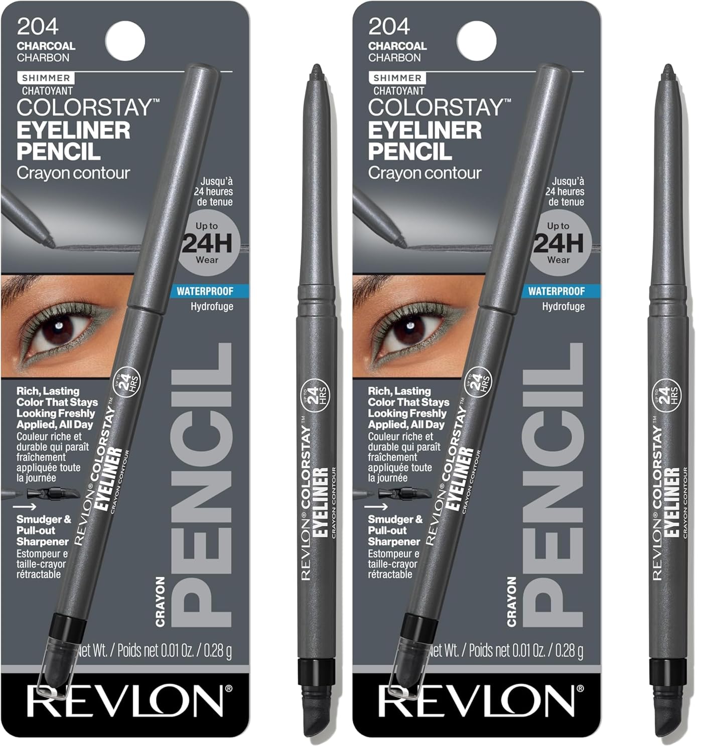 Revlon ColorStay Waterproof Eyeliner Pencil - Smudge-Proof Matte Finish, 203 Brown | 0.01 oz