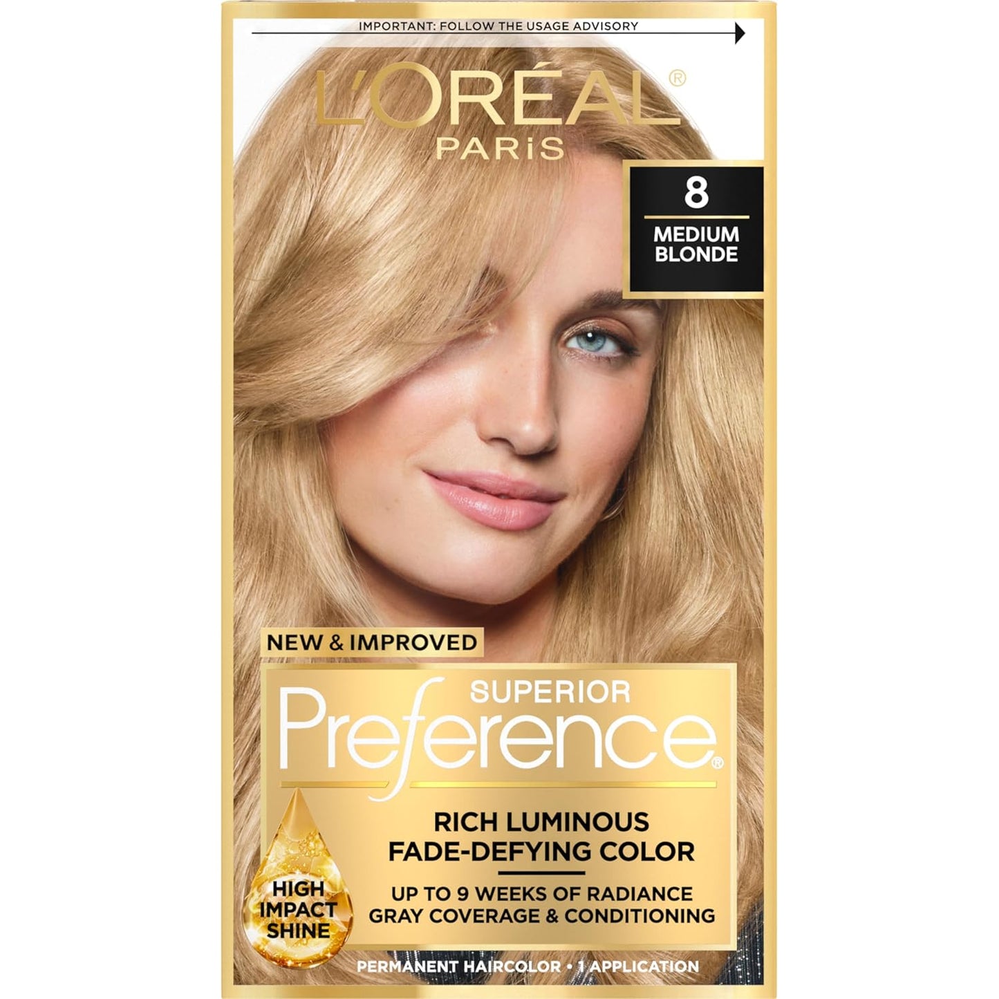 L'Oreal Paris Hair Color - Superior Preference Dark Ash Blonde 7A | Fade-Defying Permanent Dye for 9 Weeks of Radiance