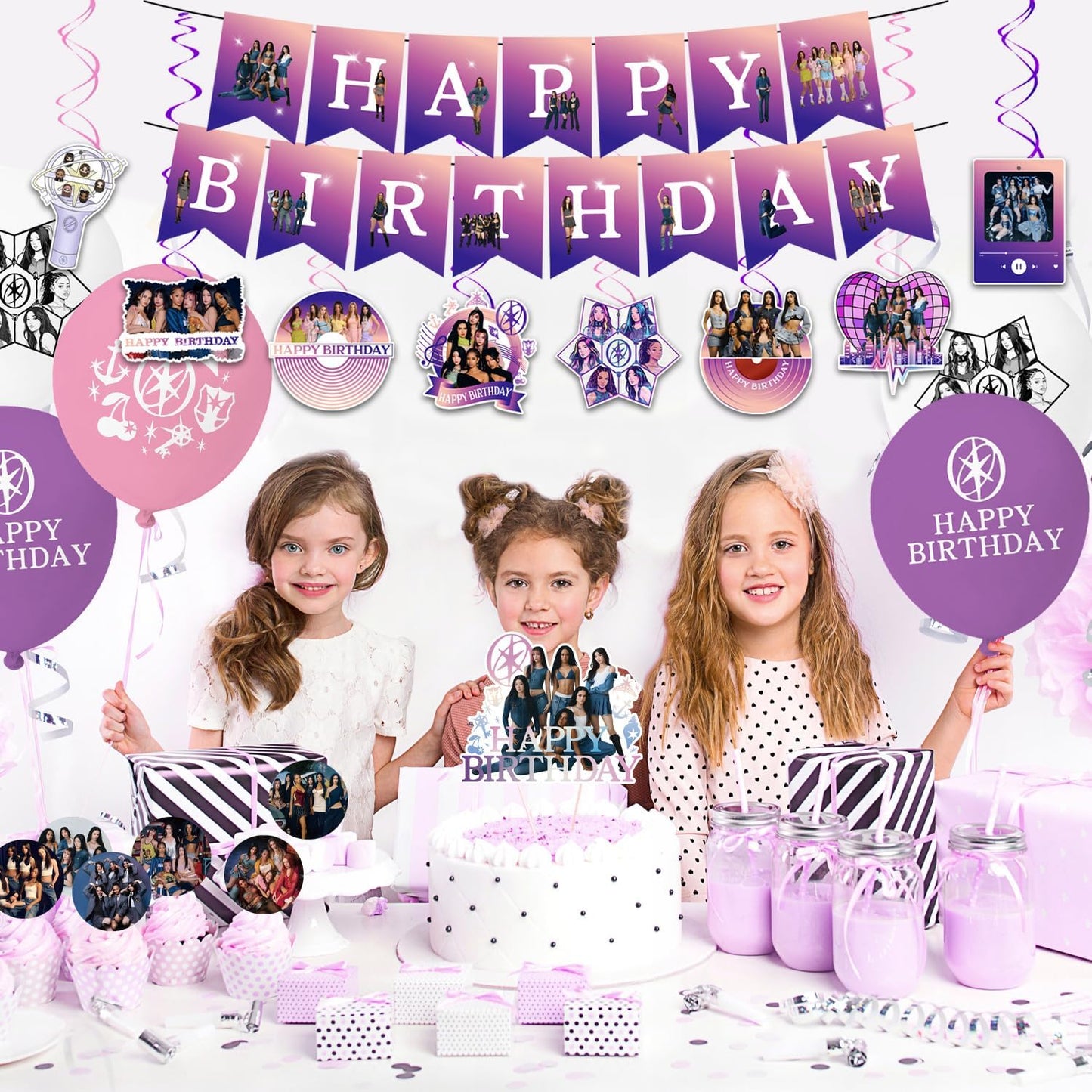 Singer Themed Birthday Party Decorations Set - Happy Birthday Banner, Balloons, Cake Toppers & Cupcake Toppers