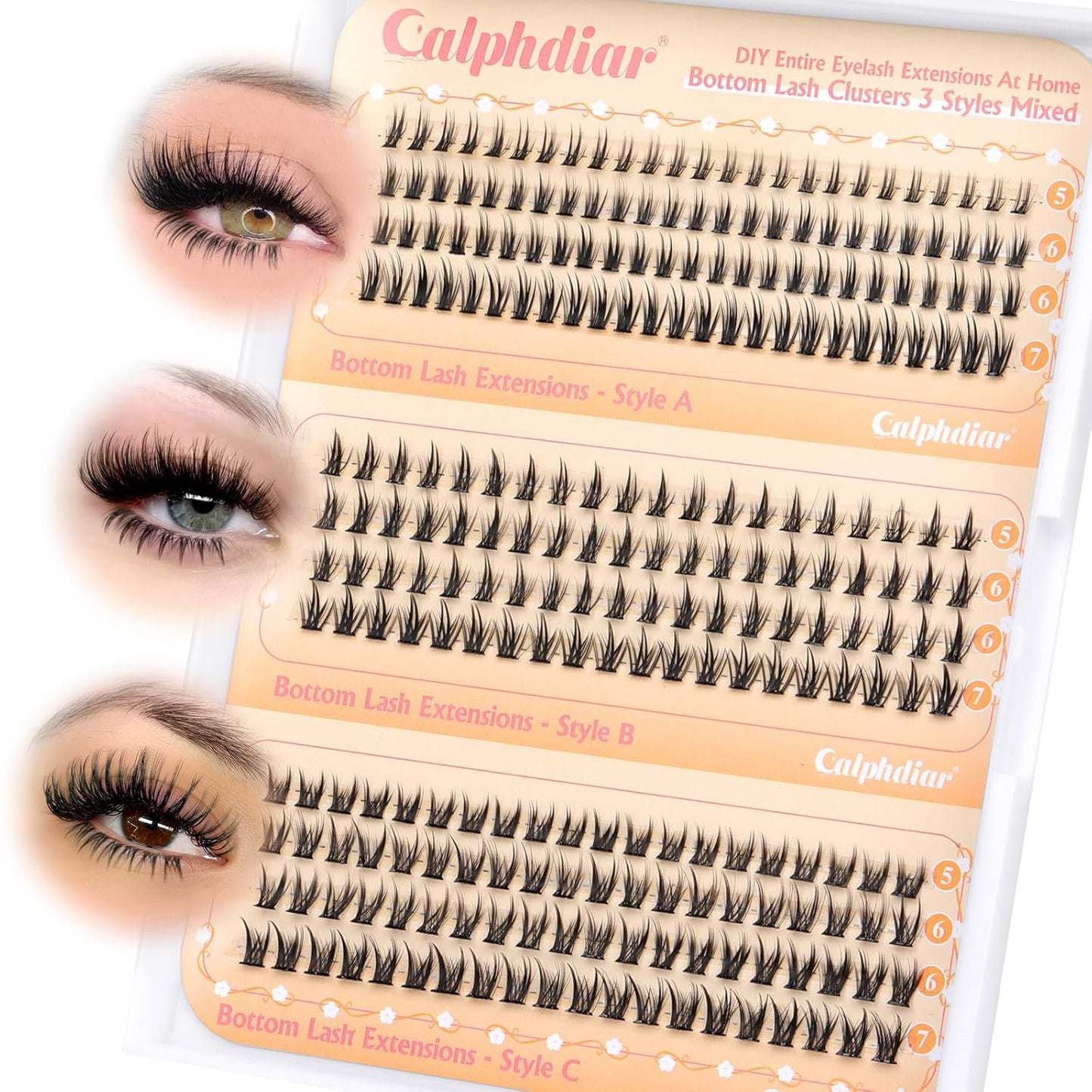 Eyelash Extensions - Enchantress Volume Cluster Lashes | Wispy 10-18mm D-Curl Soft Band for Easy DIY Application
