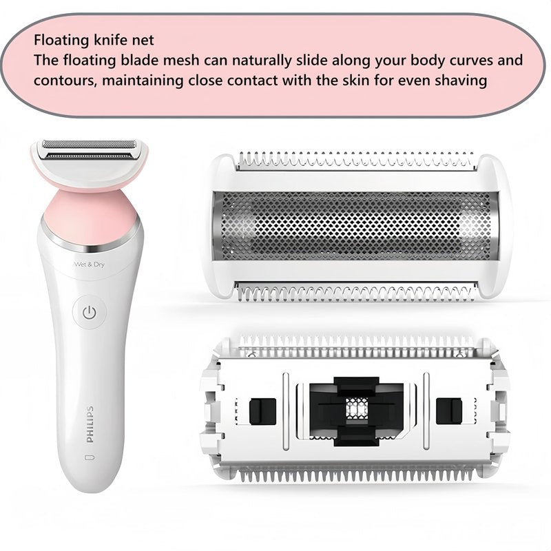 BRL140 Replacement Shaver Foil Head Compatible with Philips Women's Electric Shaver BRL140 BRL130 Wet and Dry, Ladies' trimmer foil and blades white 2-Pack