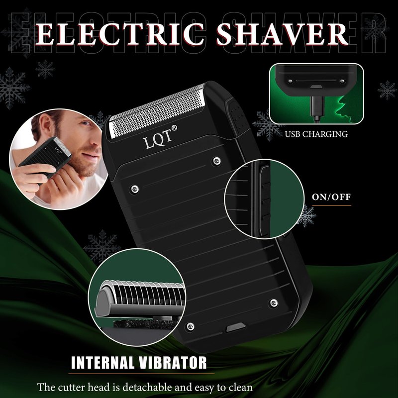 LQT Professional Hair Clippers for Men, Cordless Beard Trimmer Kit with Nose Trimmer & LED Display - Electric Shaver & Haircut Machine for Barbers
