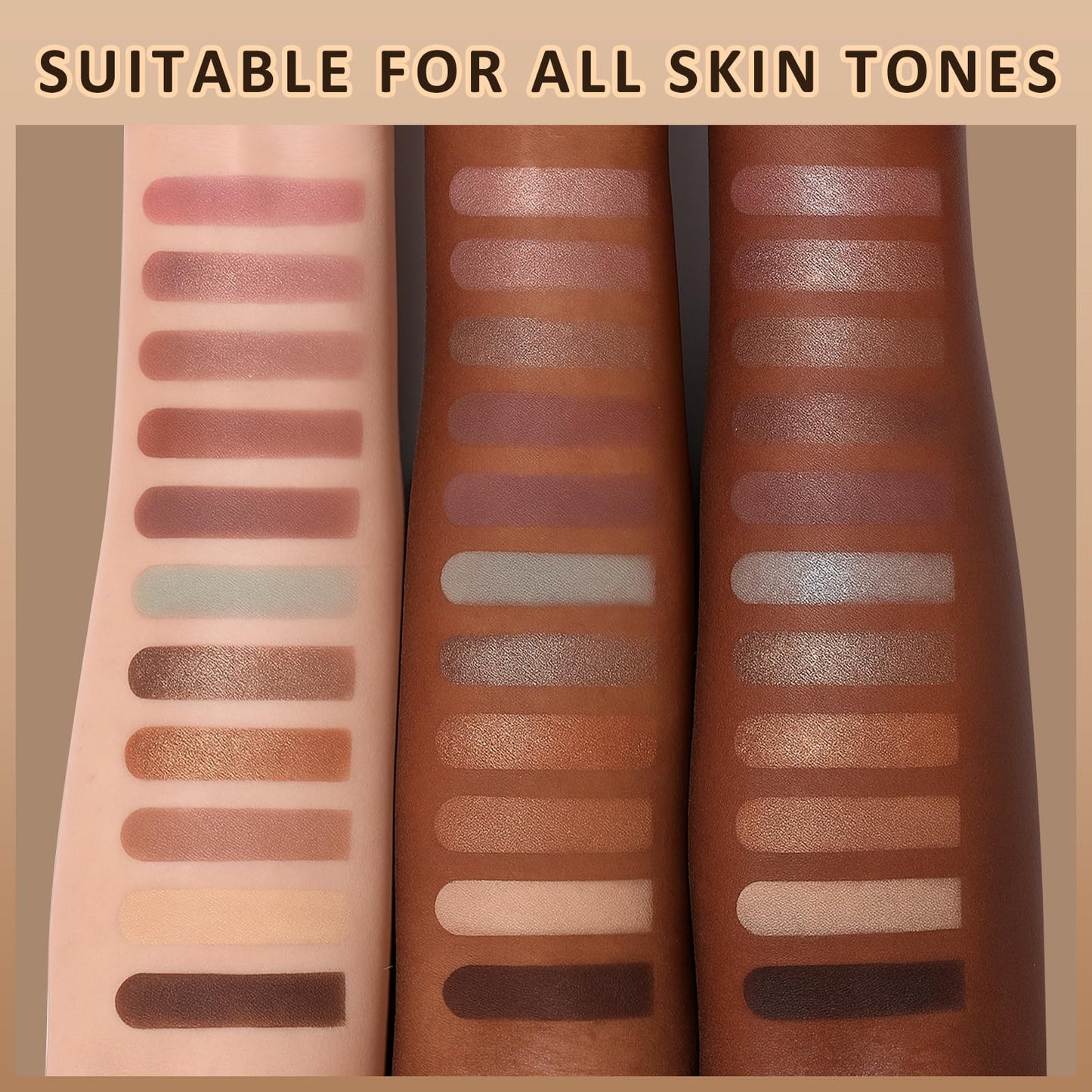 UCANBE 16 Color Baked Eyeshadow Palette with 15PCS Brushes Makeup Set,Matte&Shimmer Blend Eyeshadow for Women&Girls,Highly Pigmented Long Lasting Waterproof Make Up Pallet