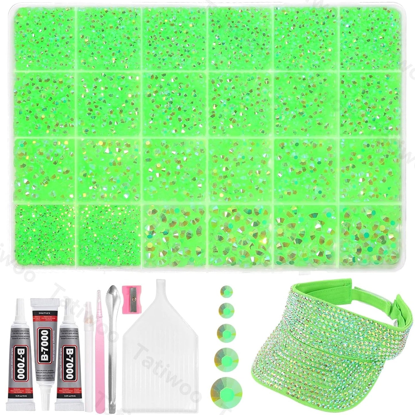 Light Pink Flatback Jelly Resin Rhinestones - 20000 Pcs Mix Sizes 2-6mm for Crafting & DIY Makeup Tumblers