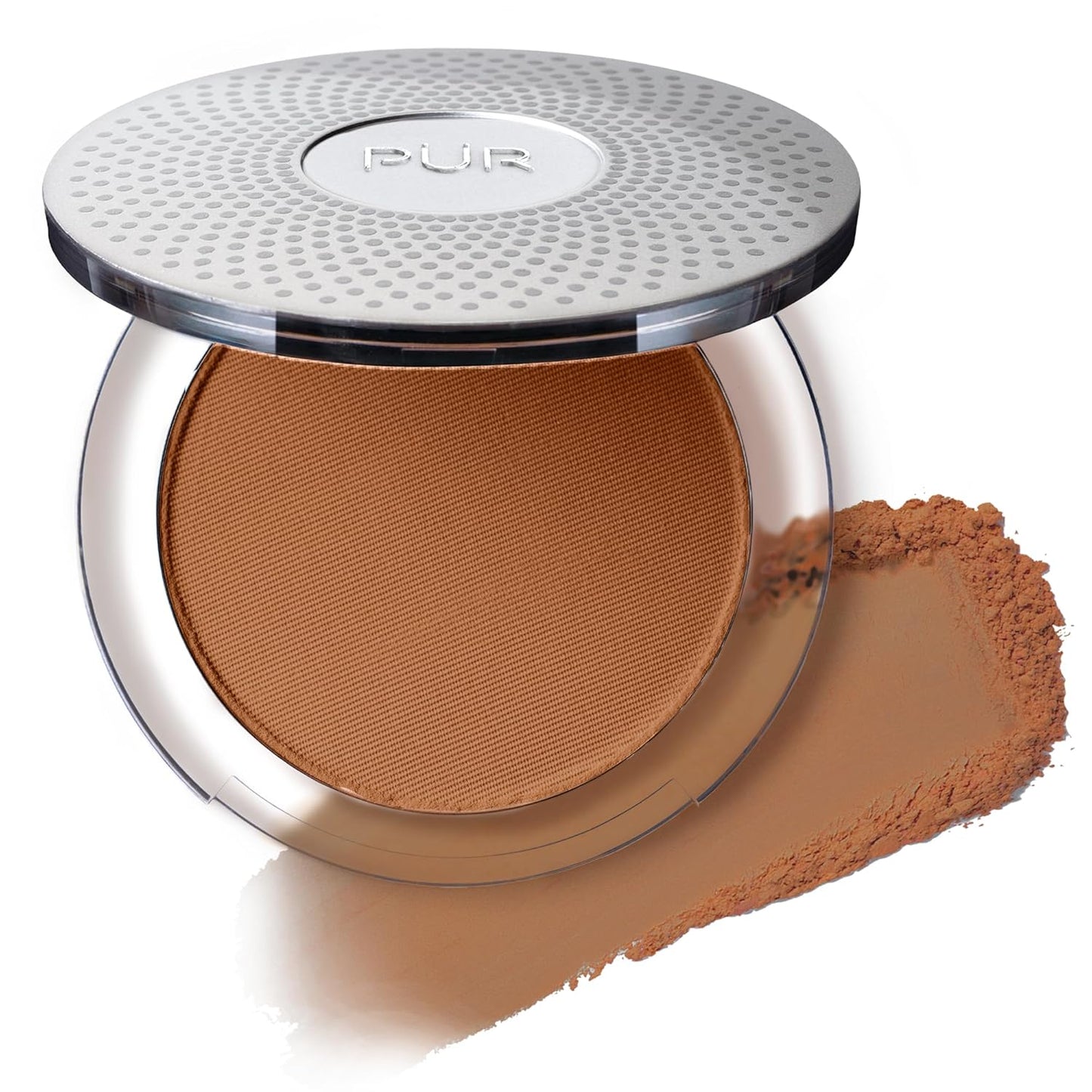 PÜR MINERALS 4-in-1 Pressed Mineral Makeup Powder Foundation with SPF 15 | Buildable Medium to Full Coverage Compact